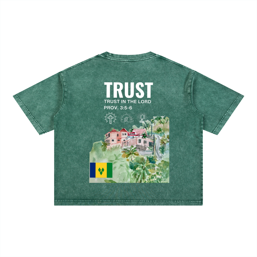 Mineral Wash Boxy Cotton T-Shirt