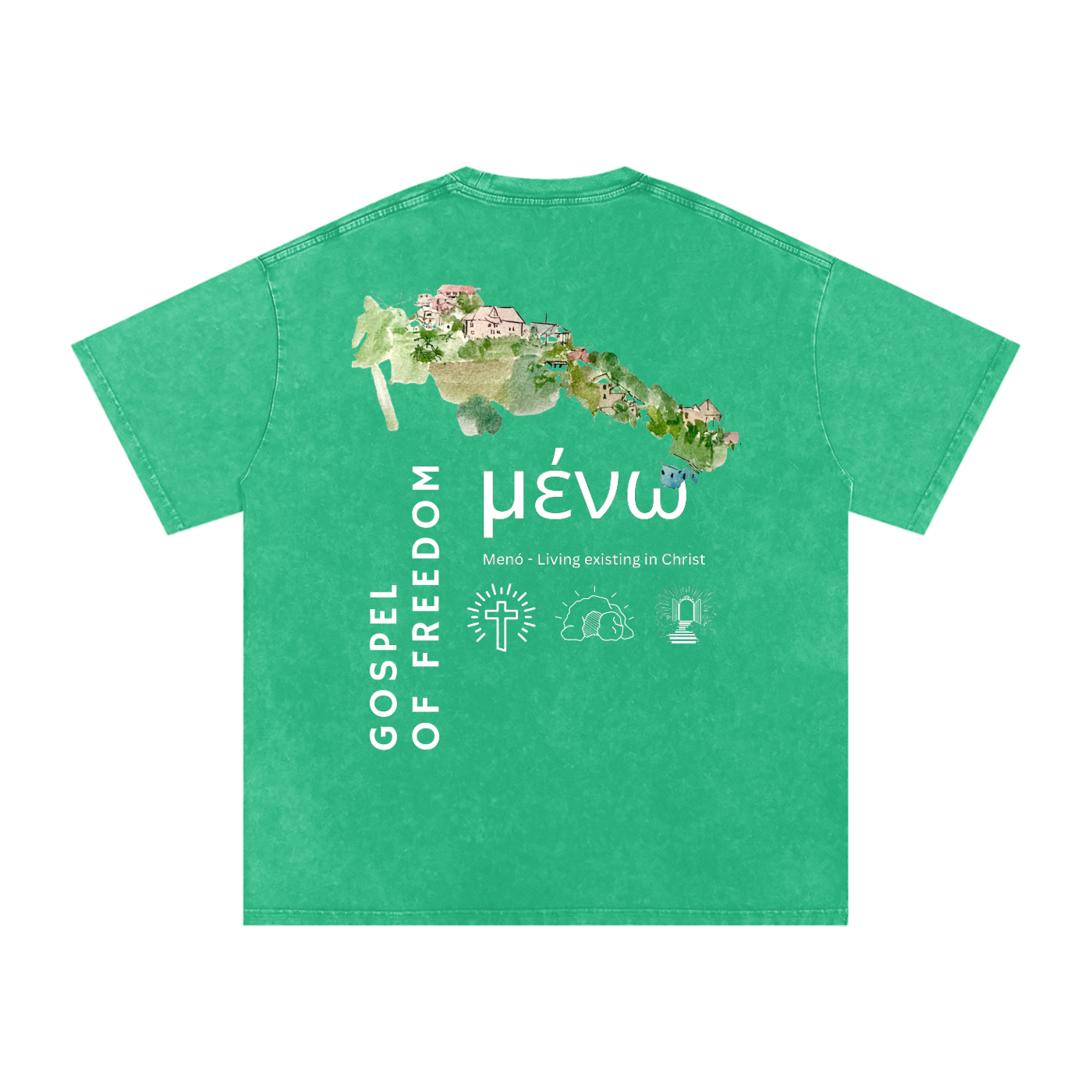 Snow Washed Oversized Cotton T-Shirt