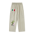 Special Chiapas Edition Drawstring Waist Straight-Leg Cargo Pants