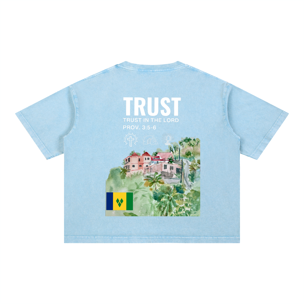 Mineral Wash Boxy Cotton T-Shirt