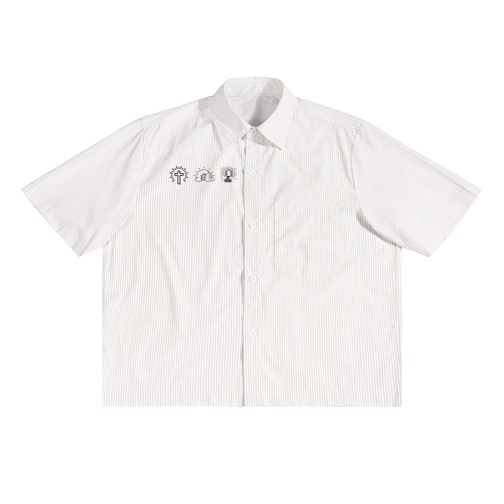 Oversized Vertical Stripe Boxy Shirt