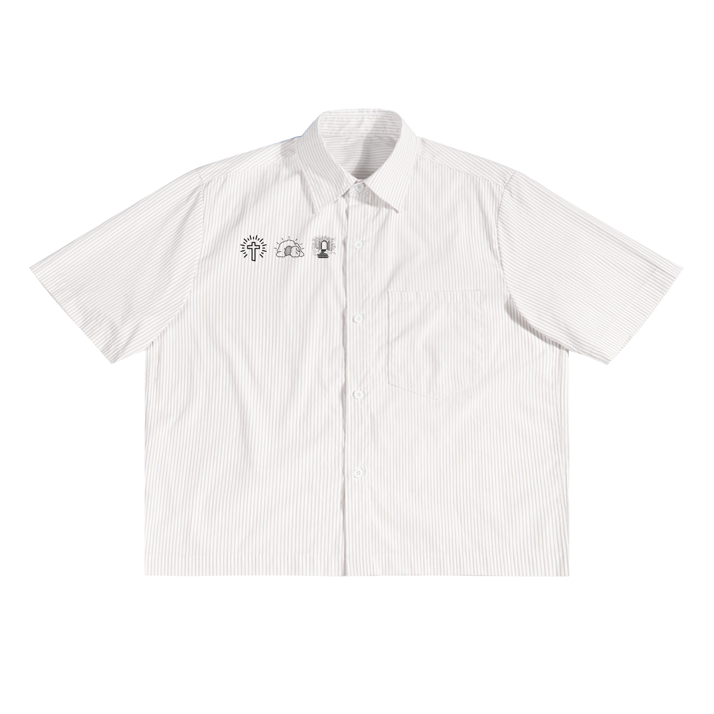 Oversized Vertical Stripe Boxy Shirt