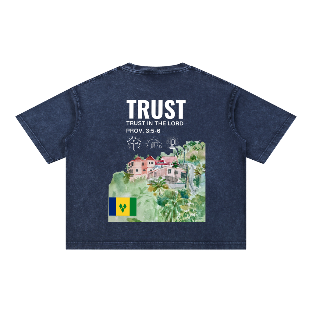 Mineral Wash Boxy Cotton T-Shirt
