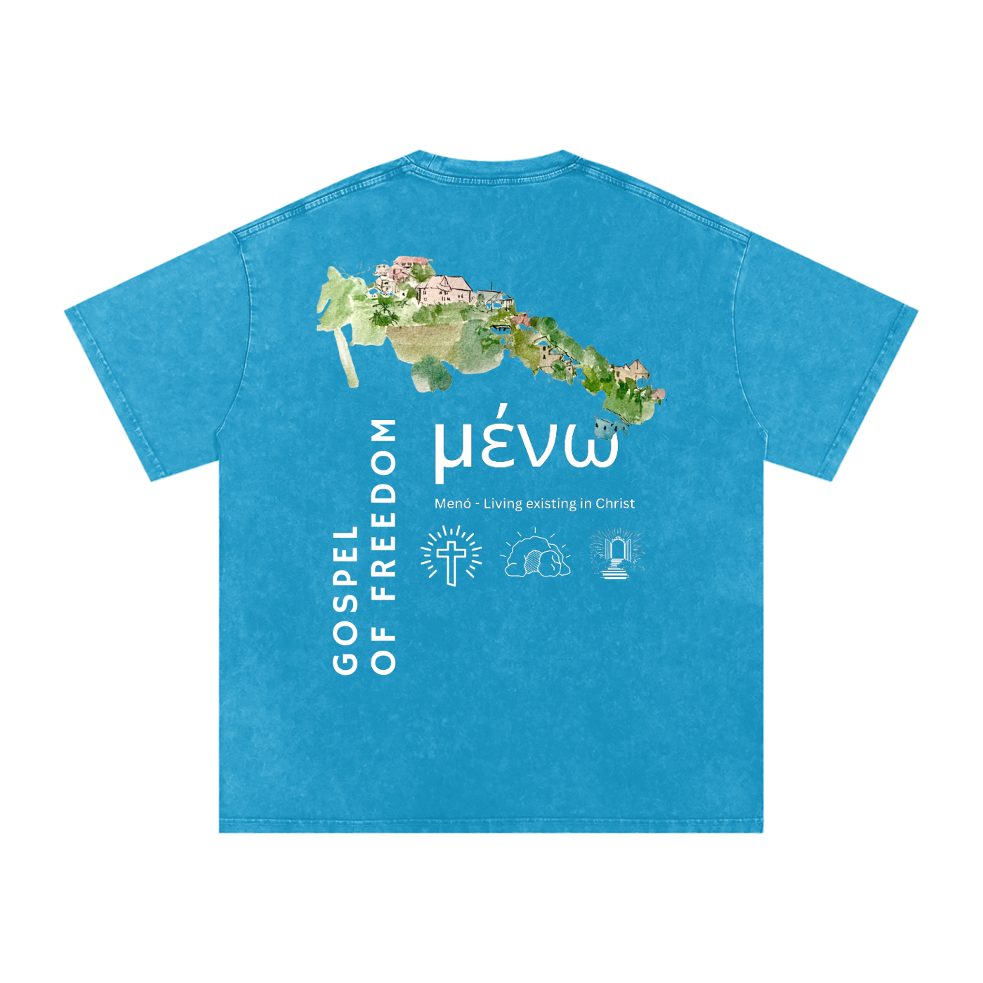 Snow Washed Oversized Cotton T-Shirt
