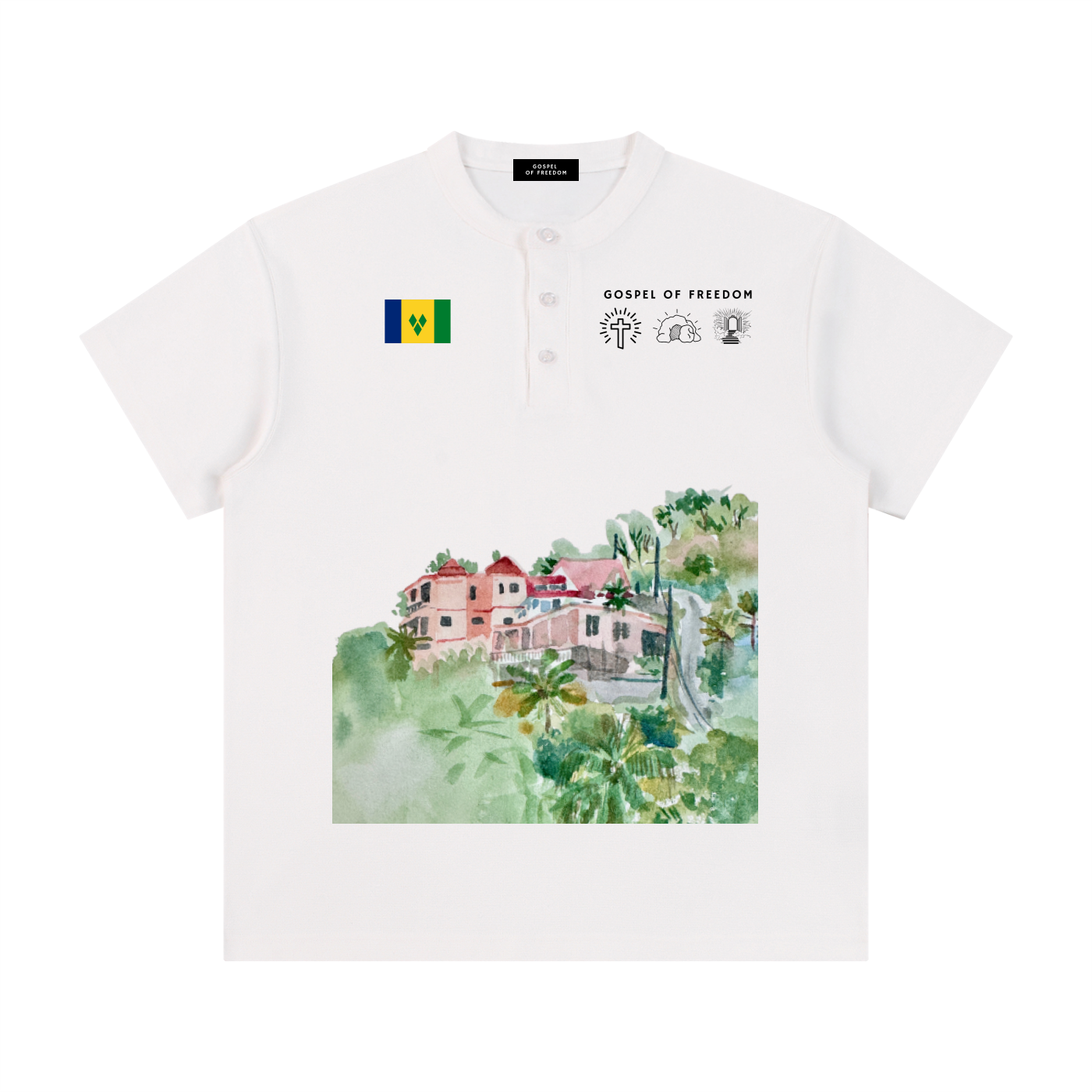 Short Sleeve Henley Shirt