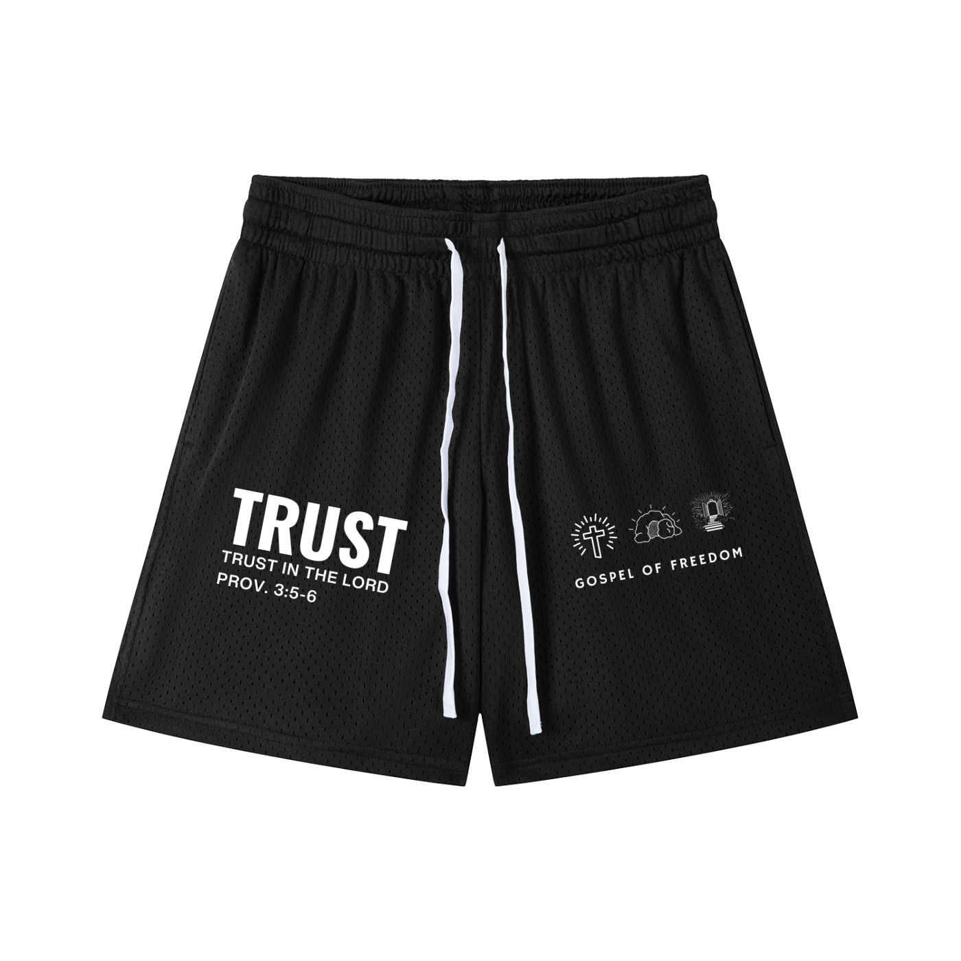Mesh Drawstring Shorts