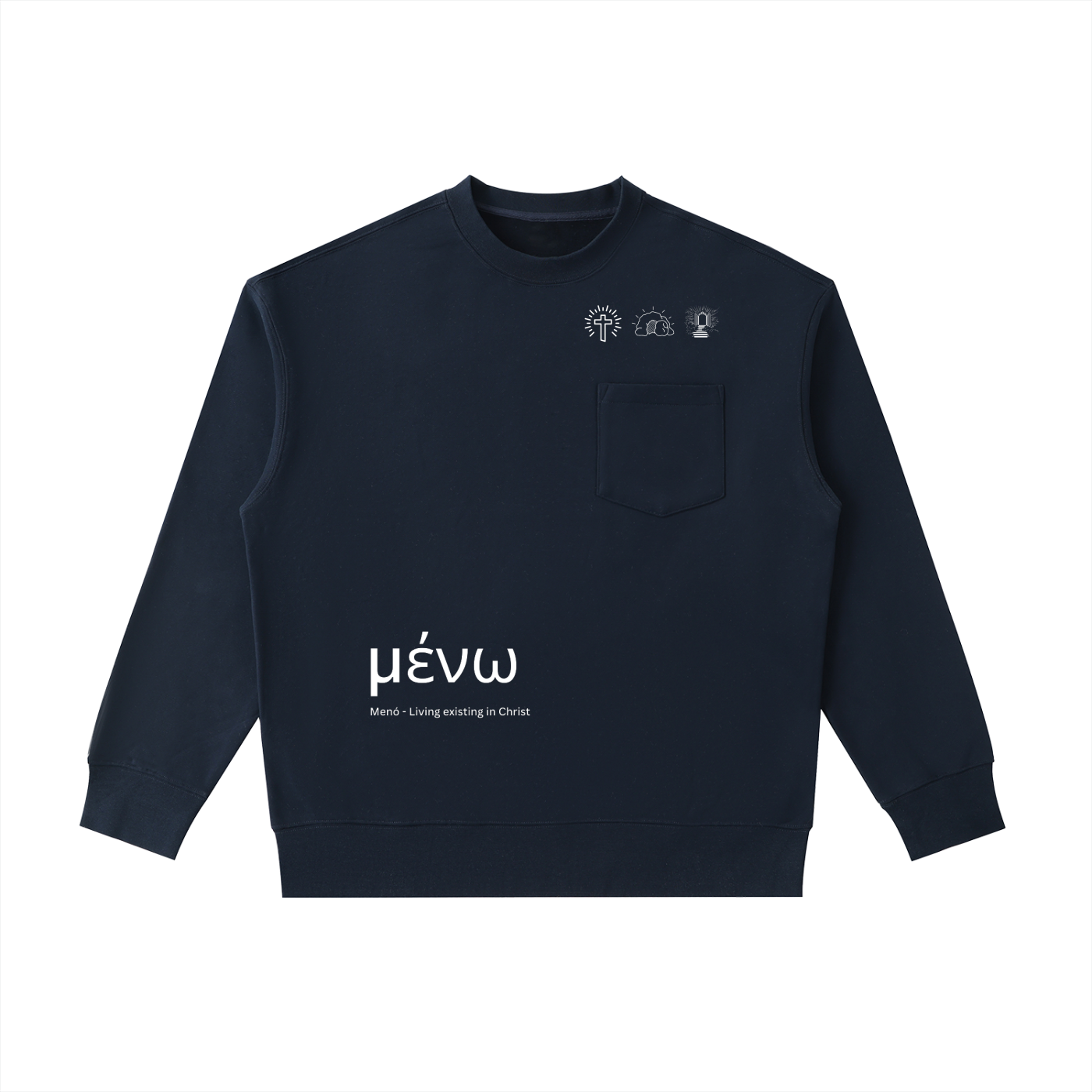 Heavyweight Patch Pocket Crewneck Sweatshirt