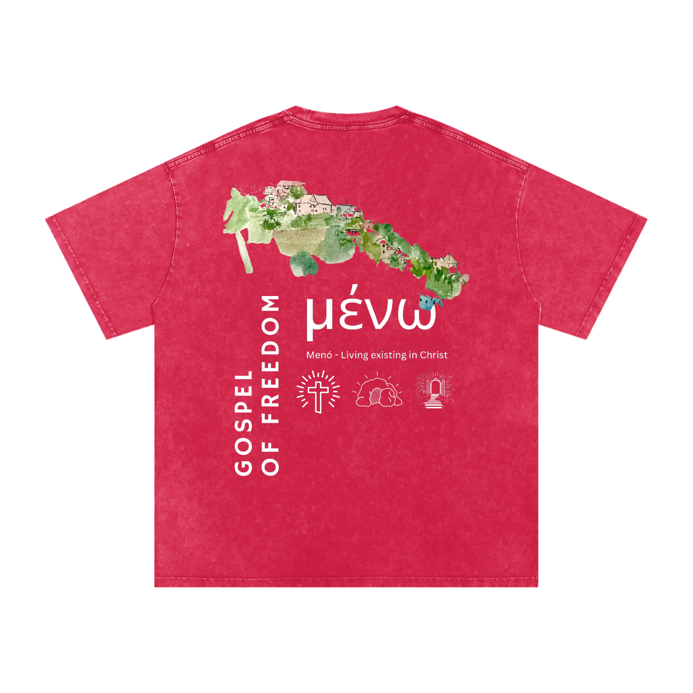 Snow Washed Oversized Cotton T-Shirt