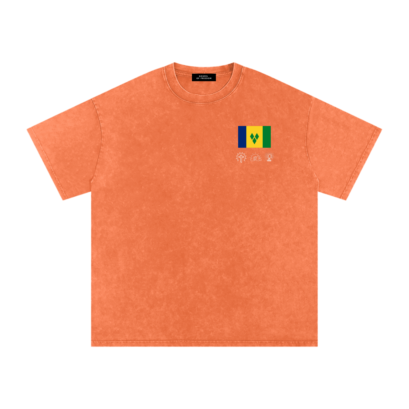 Snow Washed Oversized Cotton T-Shirt