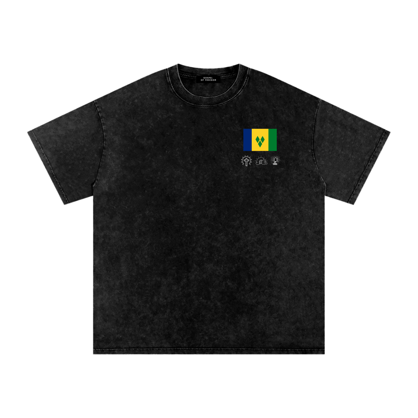 Snow Washed Oversized Cotton T-Shirt