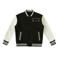 Two-Tone Fleeced Varsity Jacket
