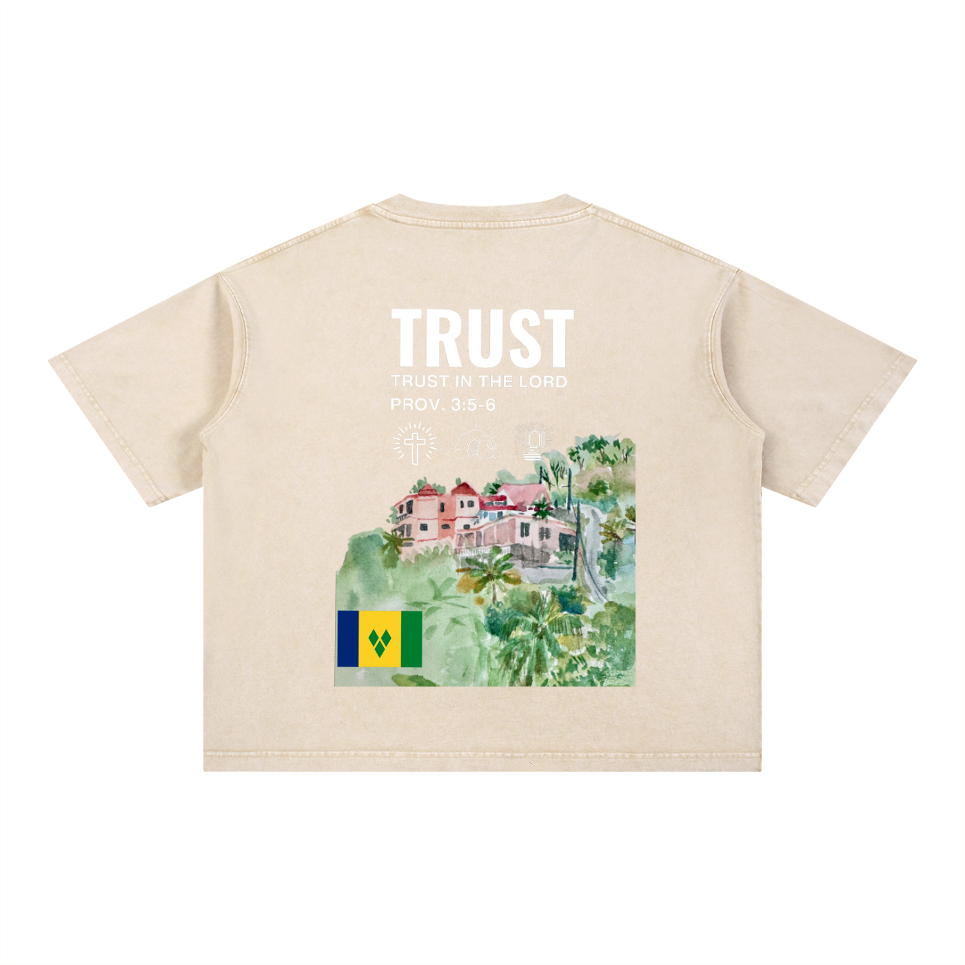 Mineral Wash Boxy Cotton T-Shirt