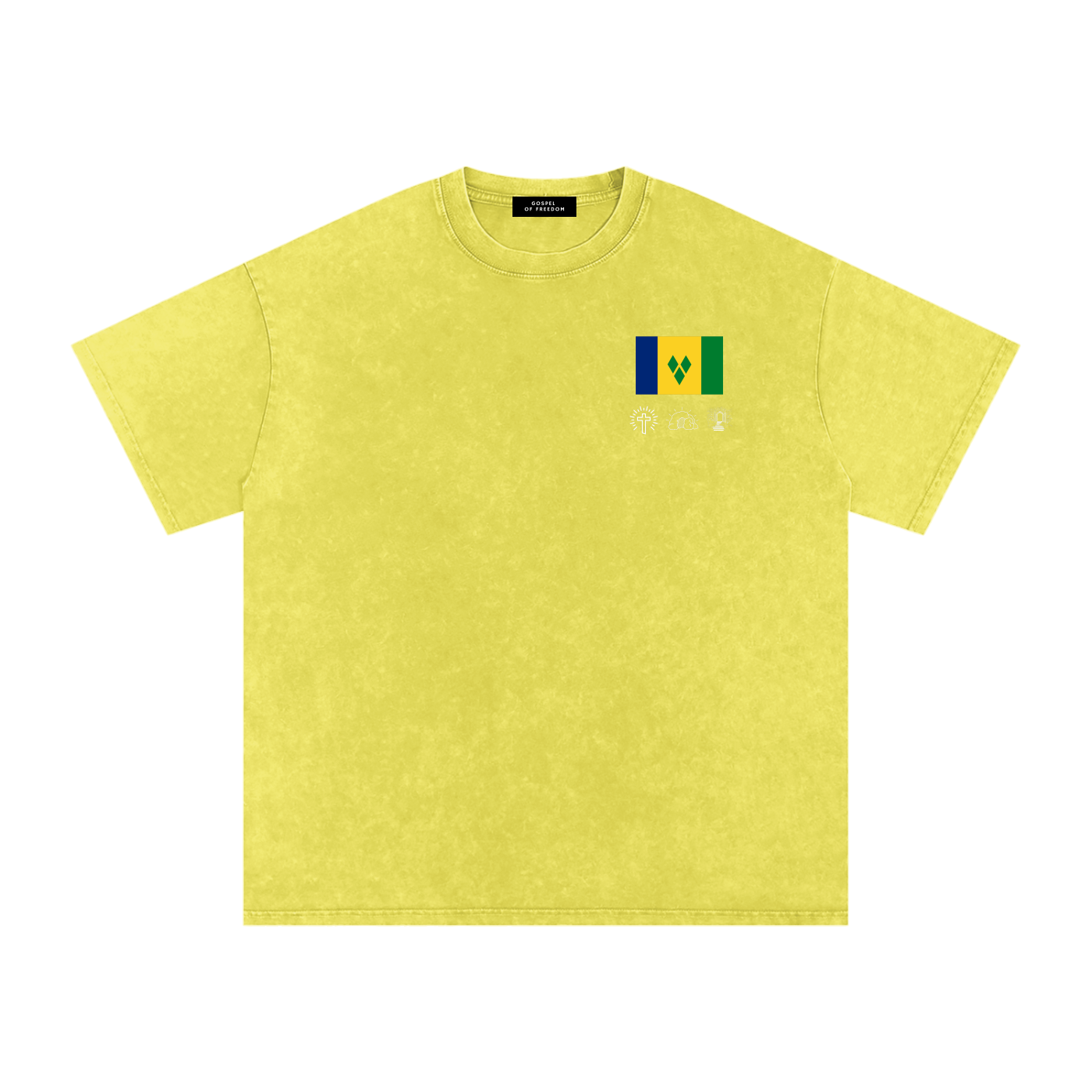 Snow Washed Oversized Cotton T-Shirt