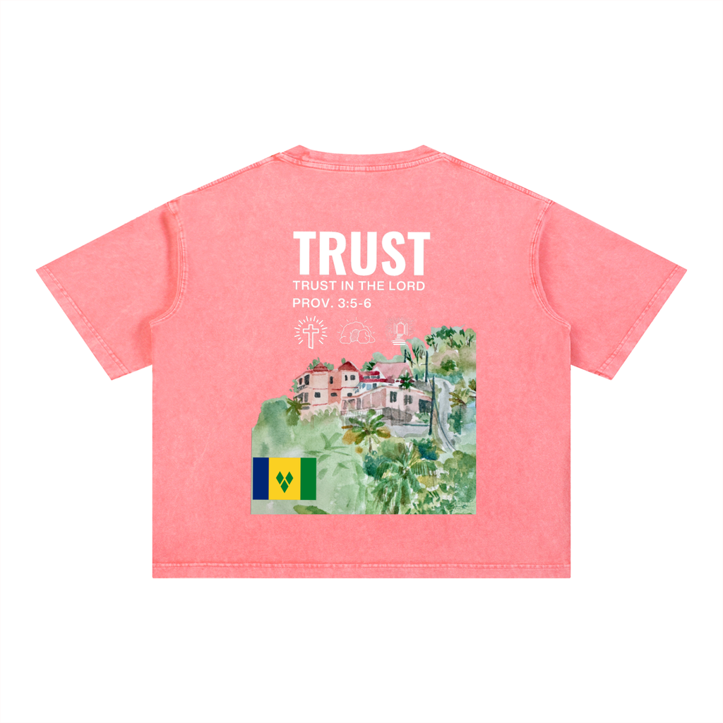 Mineral Wash Boxy Cotton T-Shirt