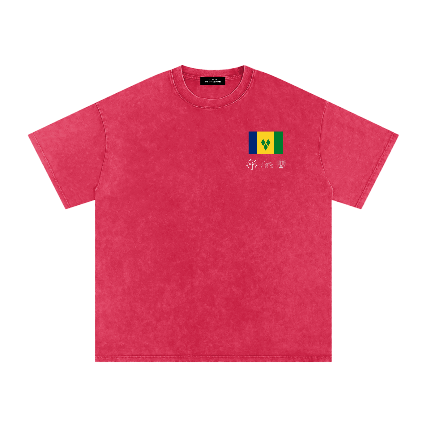 Snow Washed Oversized Cotton T-Shirt
