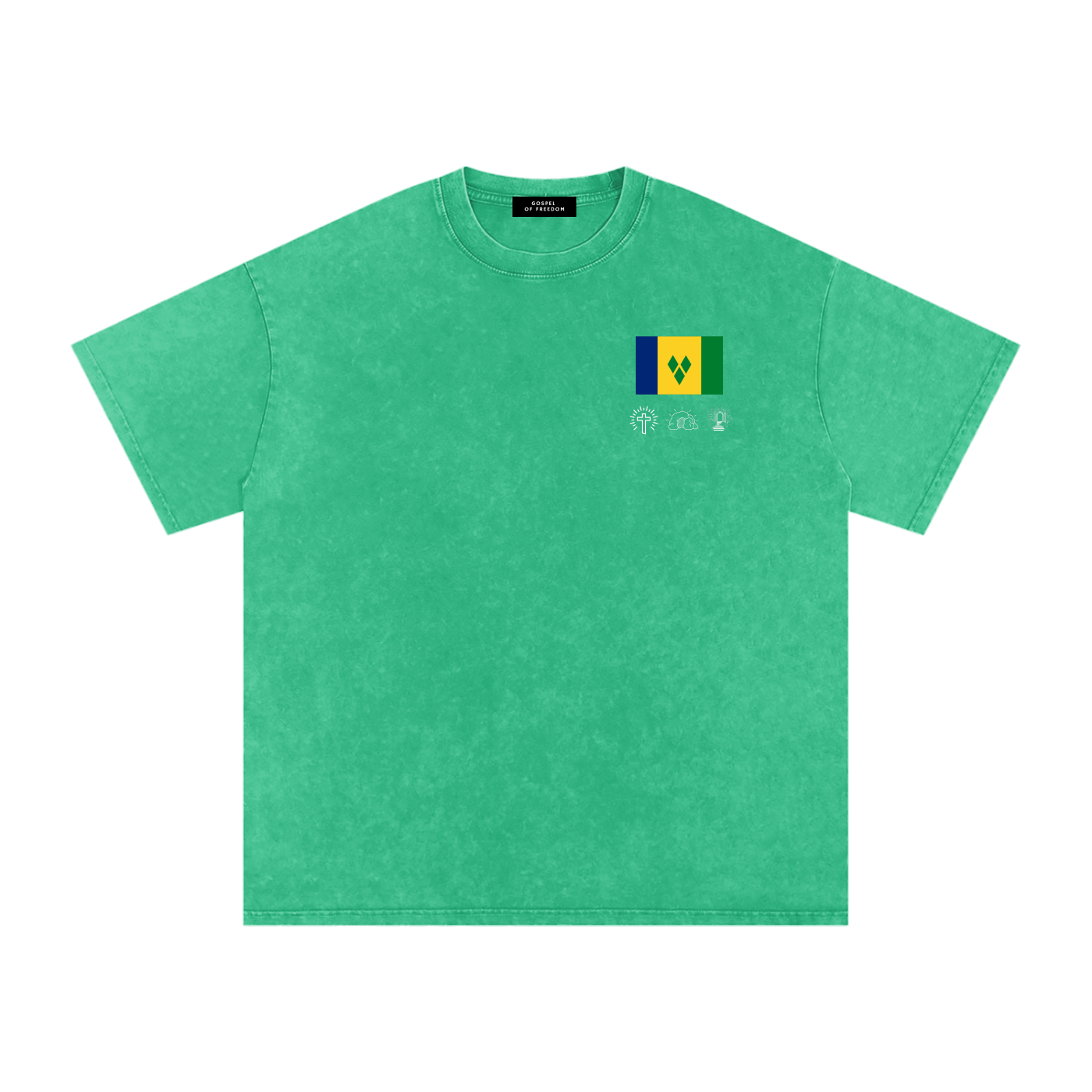 Snow Washed Oversized Cotton T-Shirt
