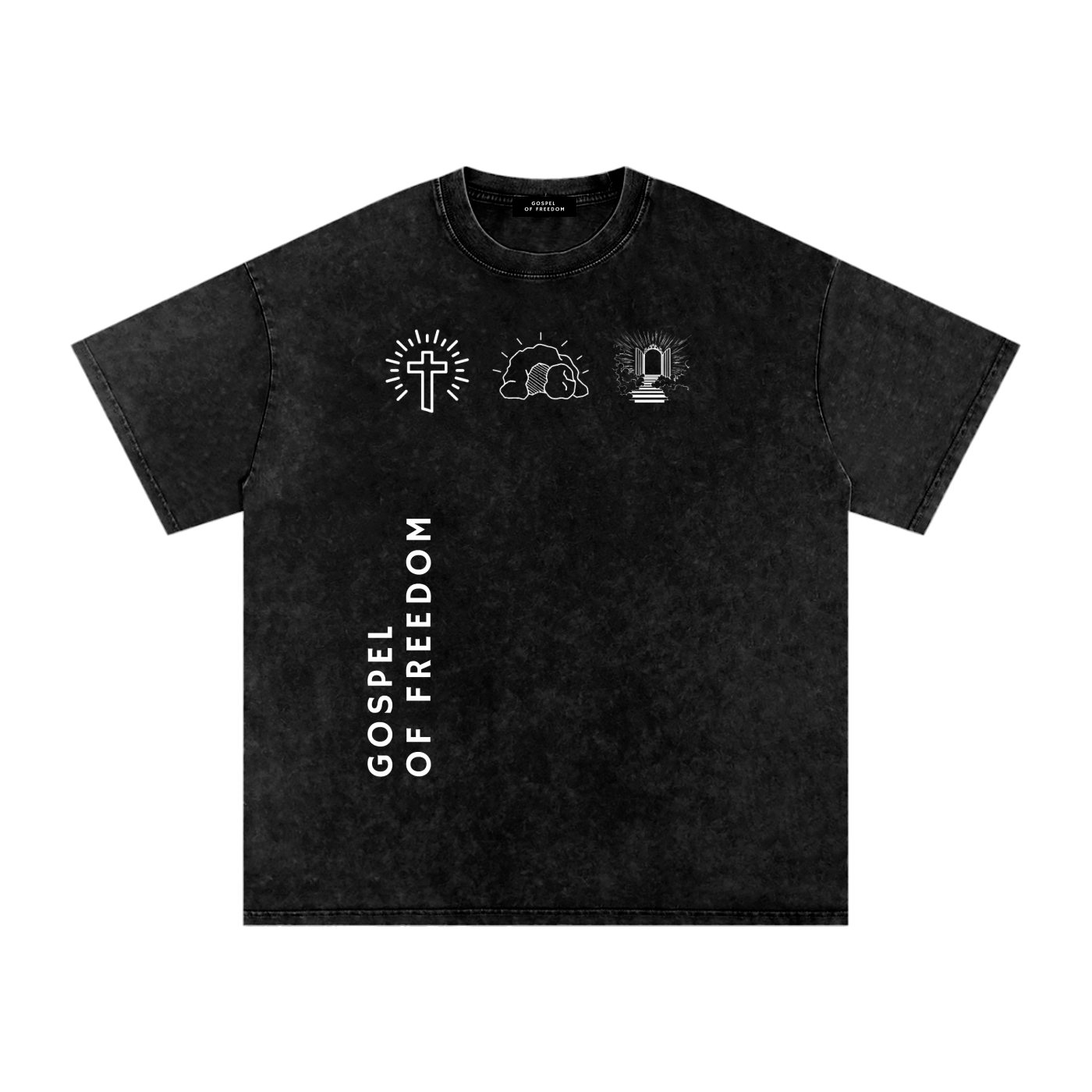 Snow Washed Oversized Cotton T-Shirt