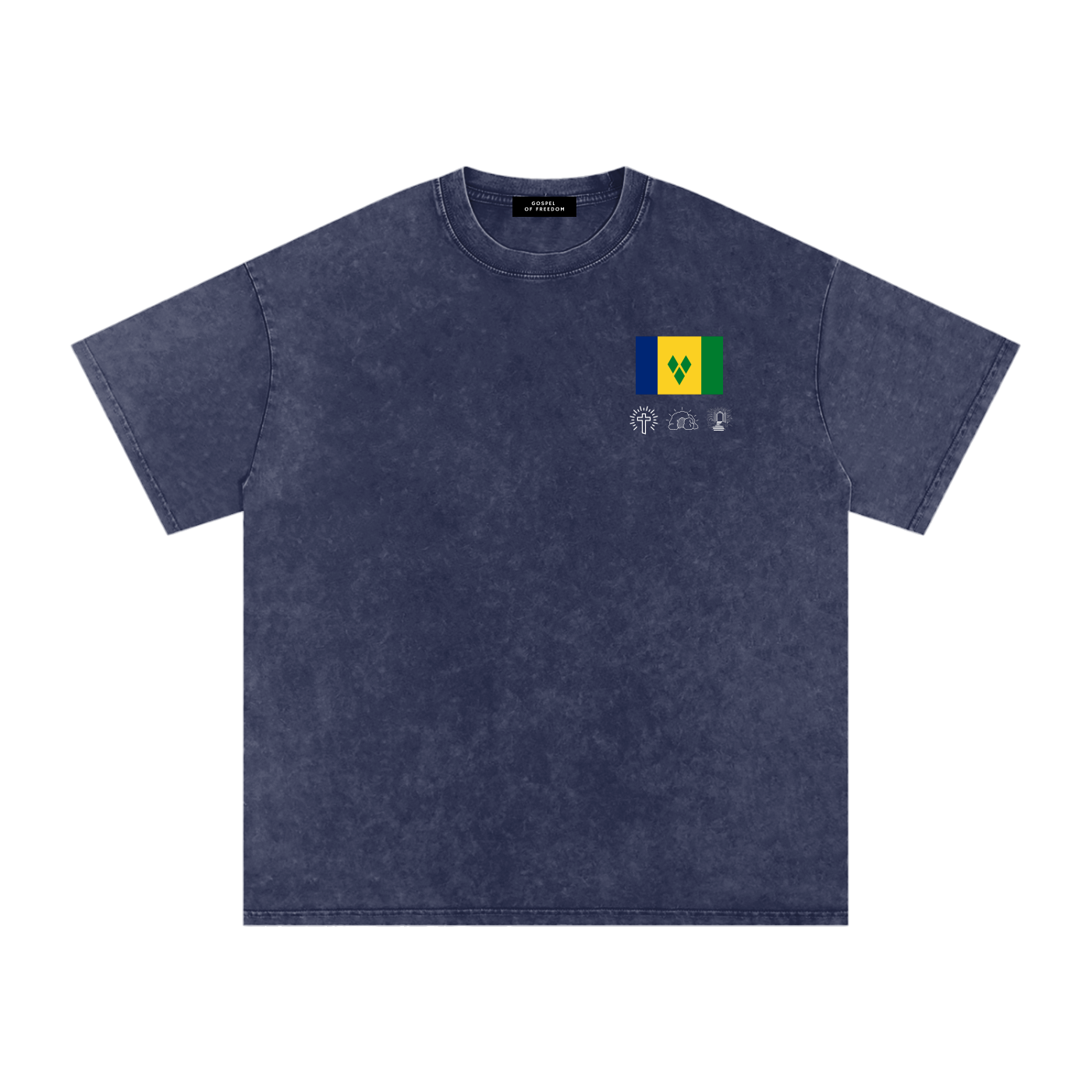 Snow Washed Oversized Cotton T-Shirt