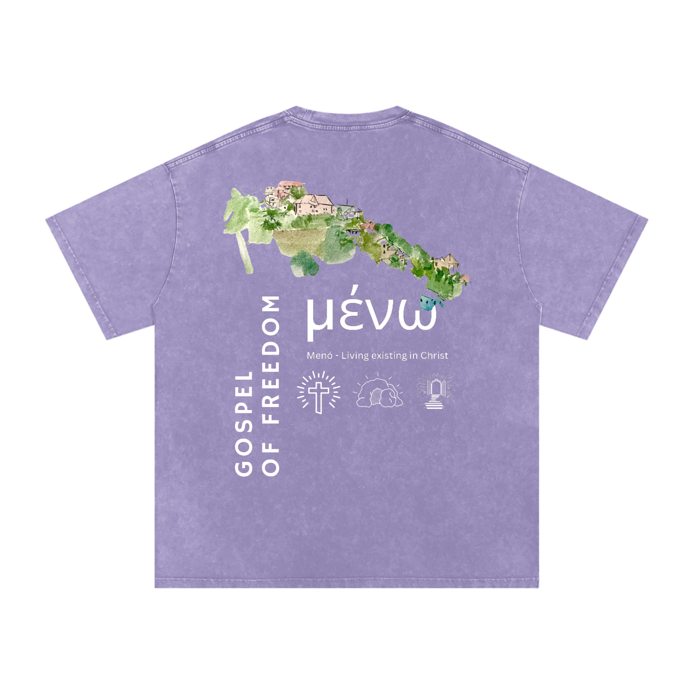 Snow Washed Oversized Cotton T-Shirt