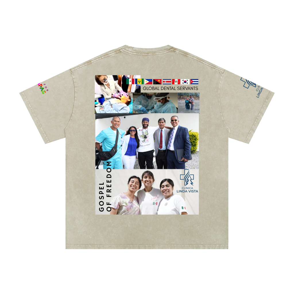 Snow Washed Oversized Cotton T-Shirt