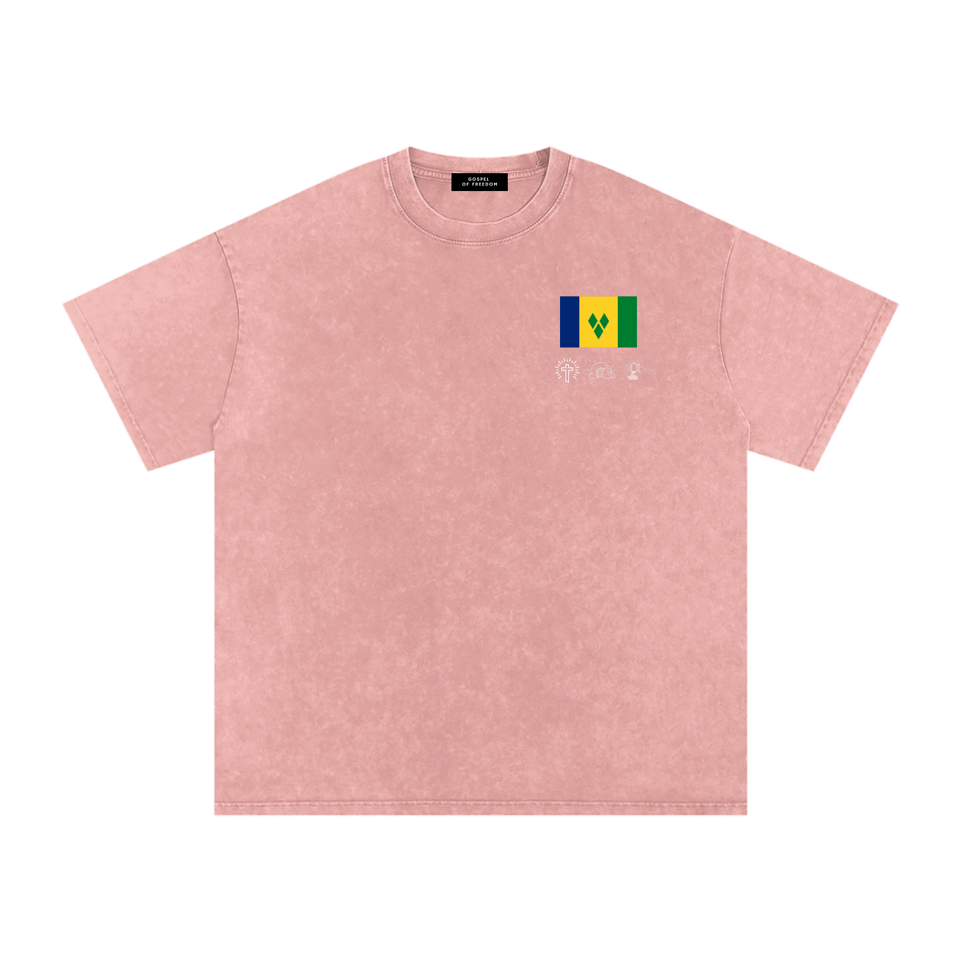 Snow Washed Oversized Cotton T-Shirt