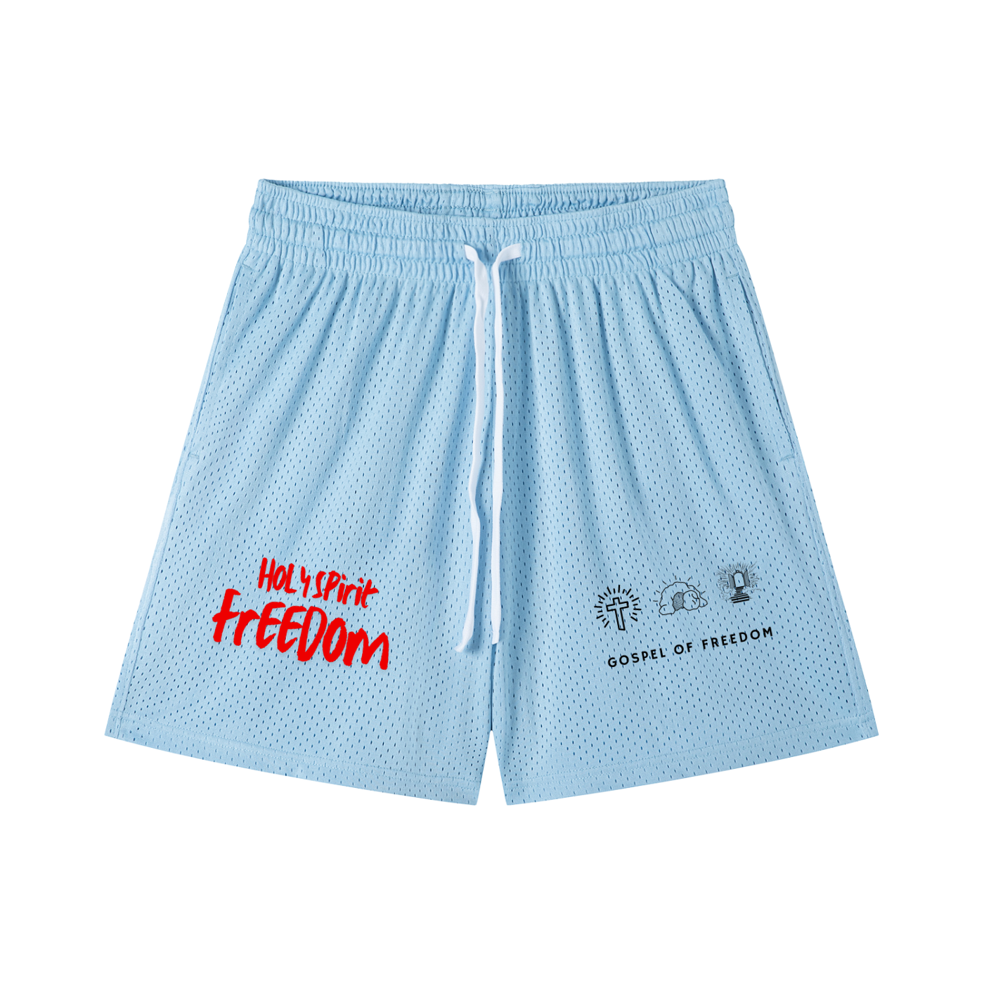 Mesh Drawstring Shorts