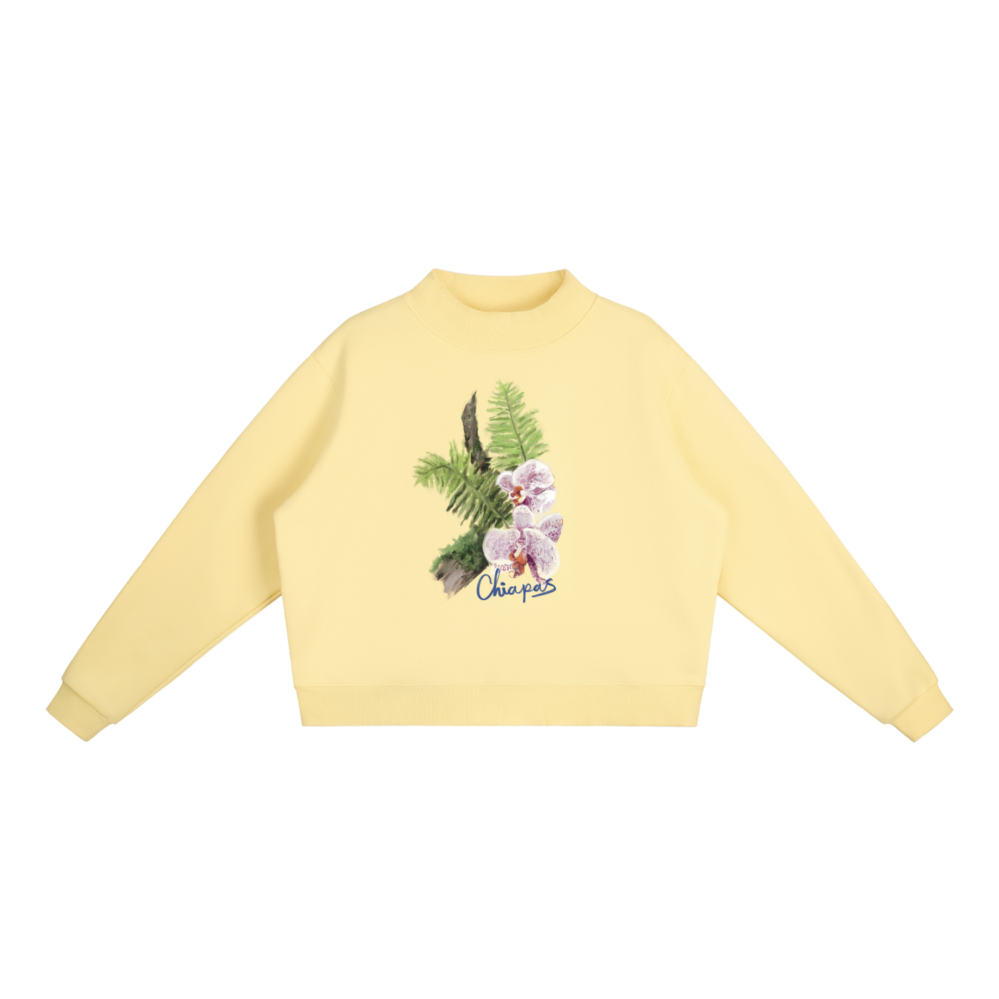 Special Chiapas Edition Essential Fleece Mock-Neck Crew Sweatshirt
