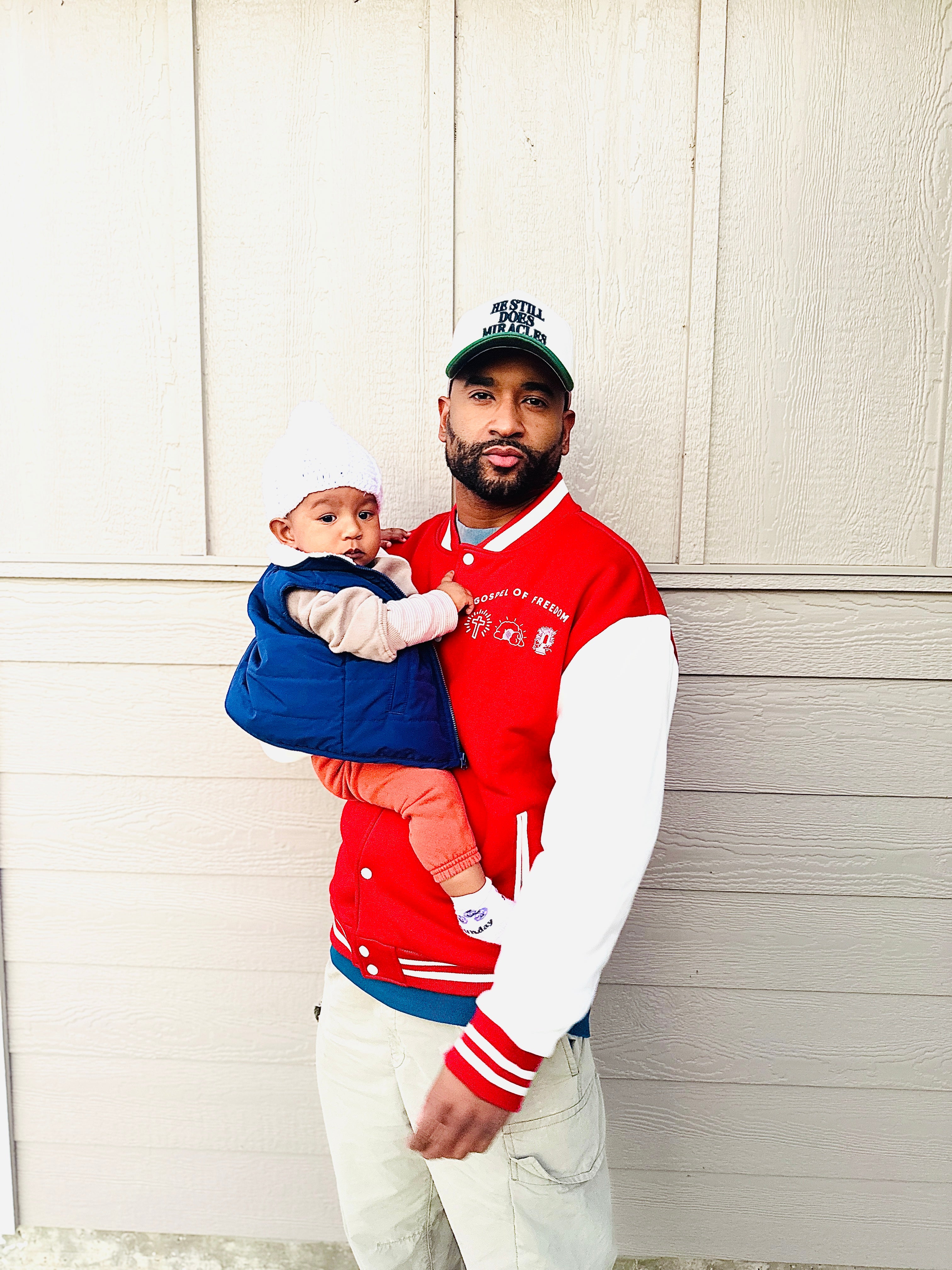 Two-Tone Fleeced Varsity Jacket