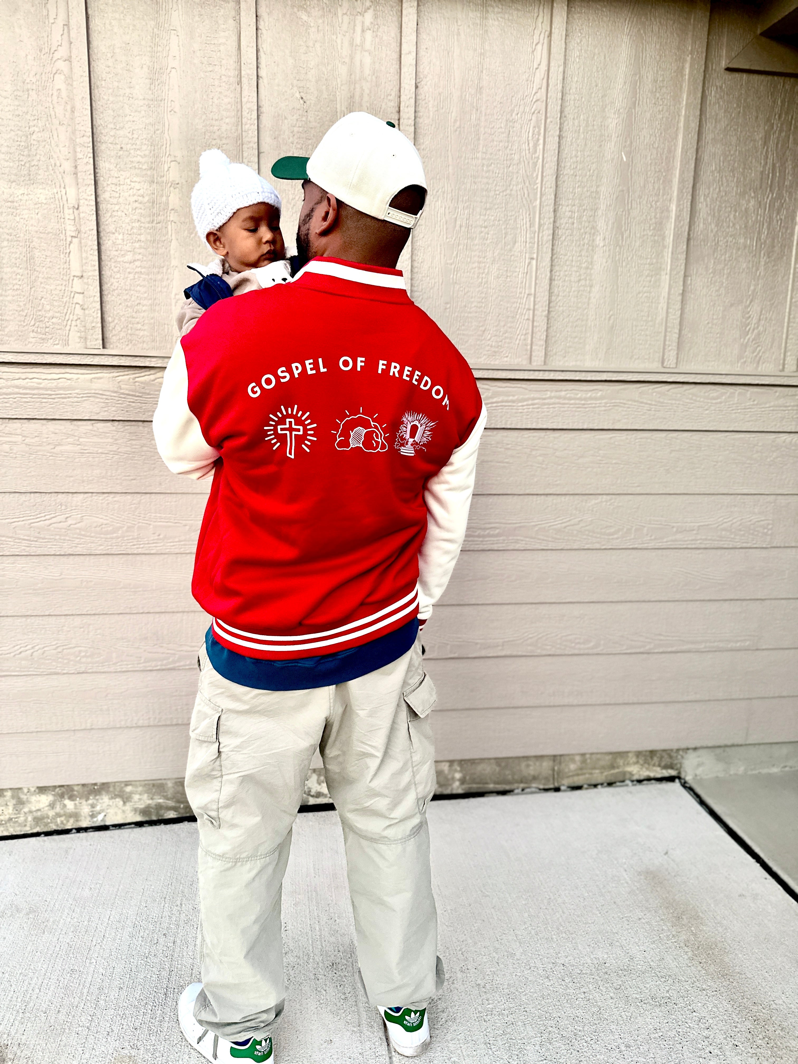 Two-Tone Fleeced Varsity Jacket