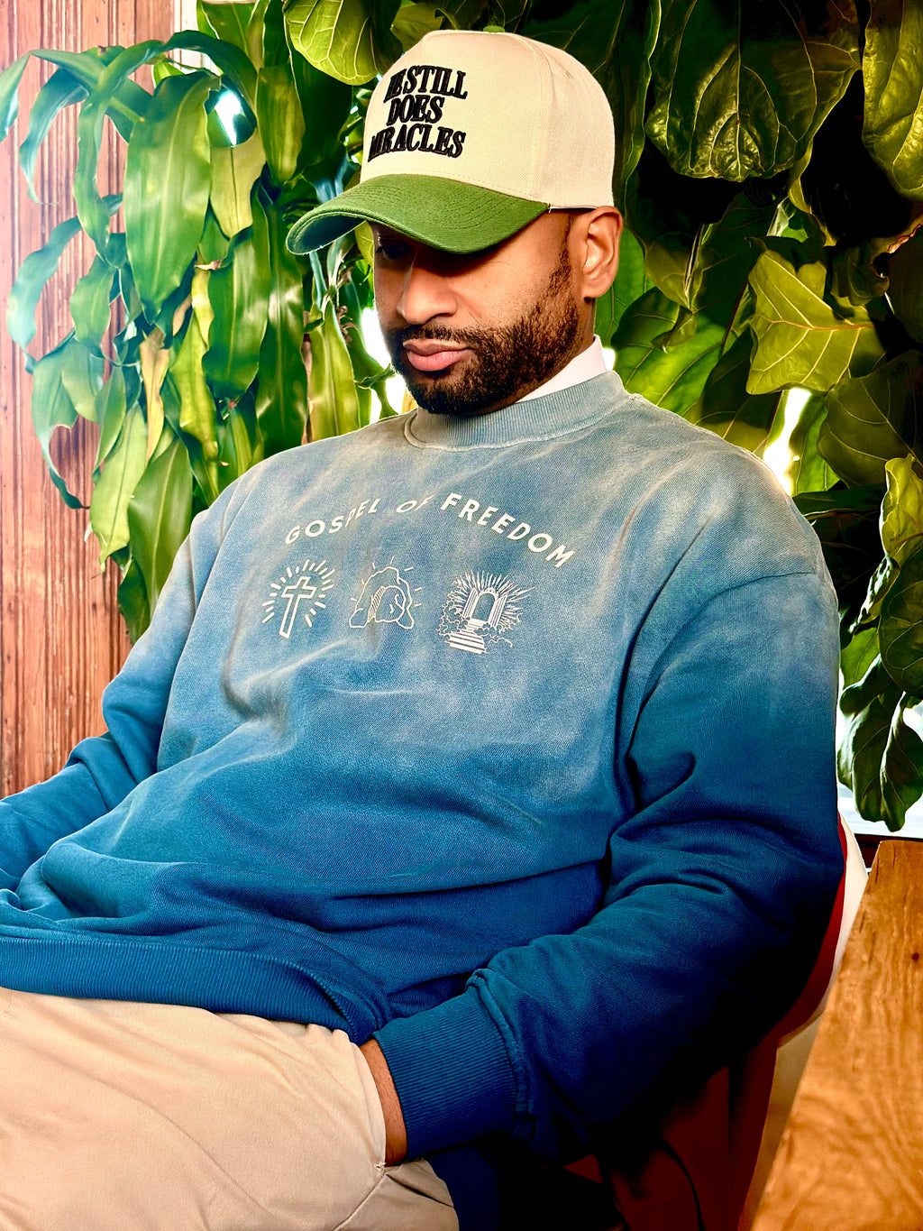 Sunfade Drop-Shoulder Cotton Sweatshirt