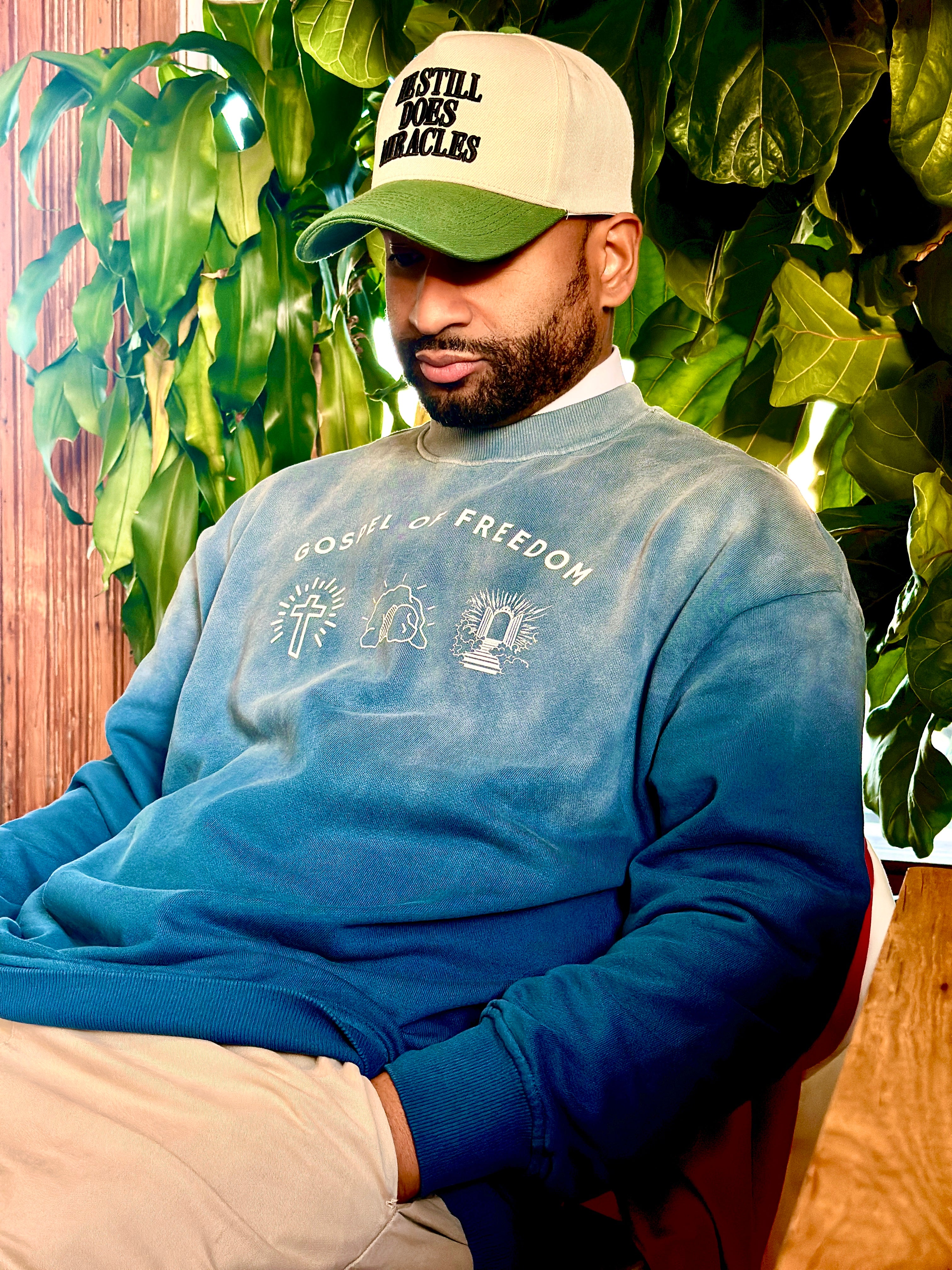 Sunfade Drop-Shoulder Cotton Sweatshirt