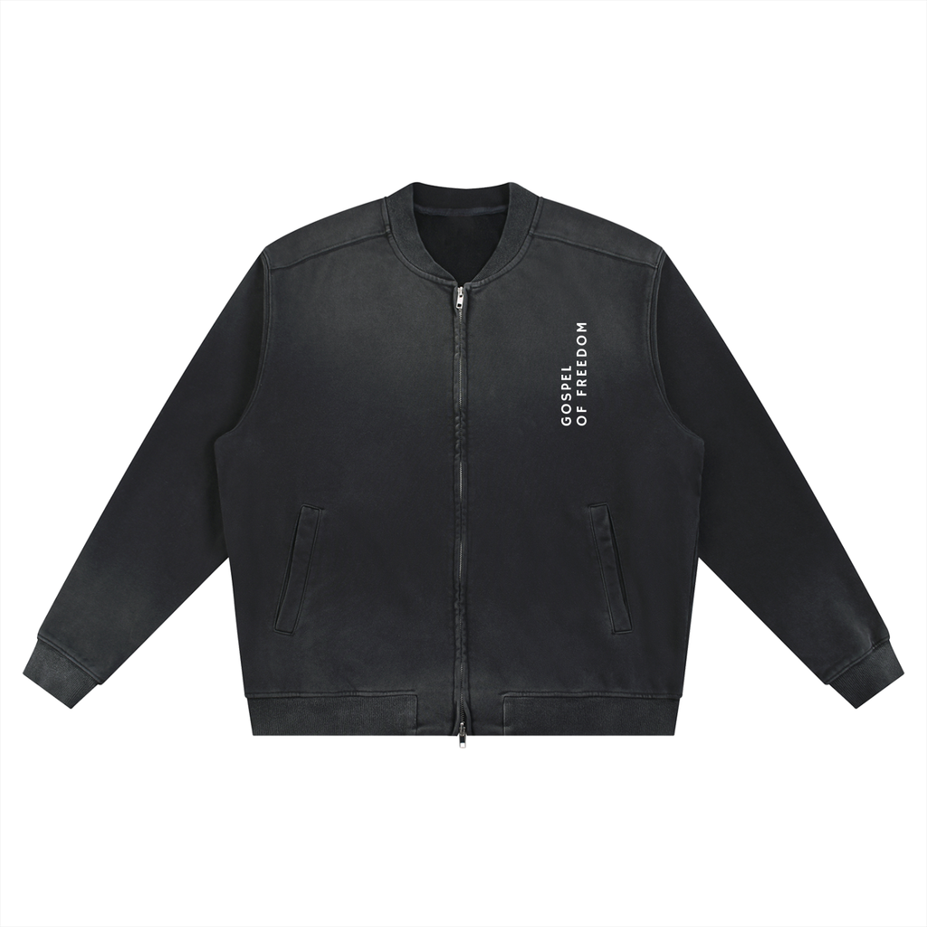 Sun Fade Heavyweight Baseball Jacket
