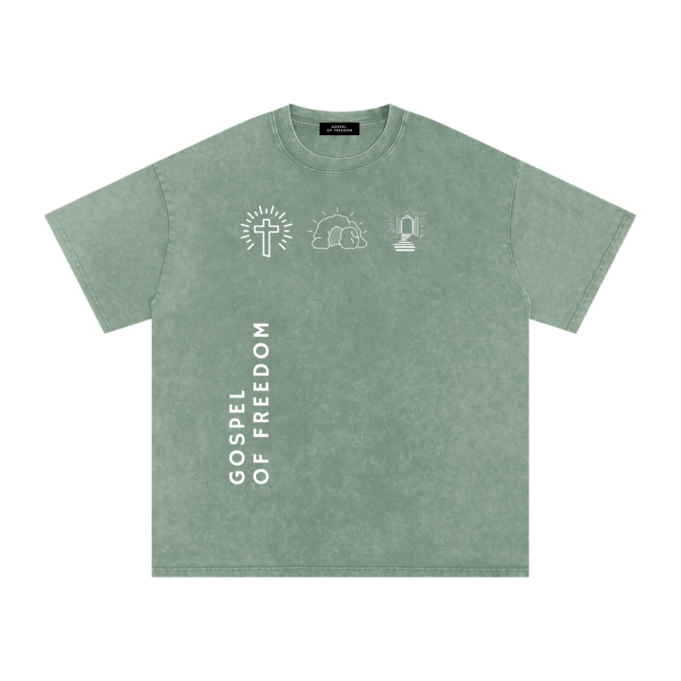 Snow Washed Oversized Cotton T-Shirt