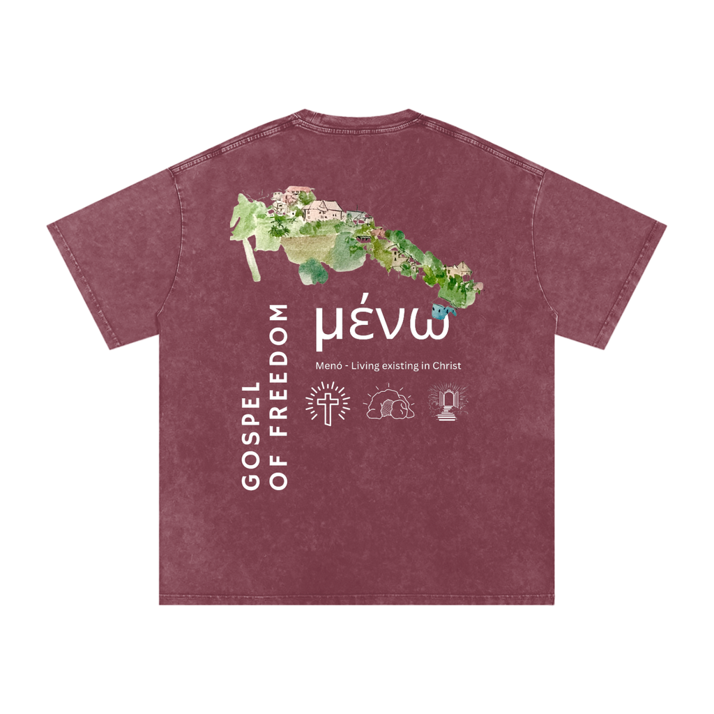 Snow Washed Oversized Cotton T-Shirt