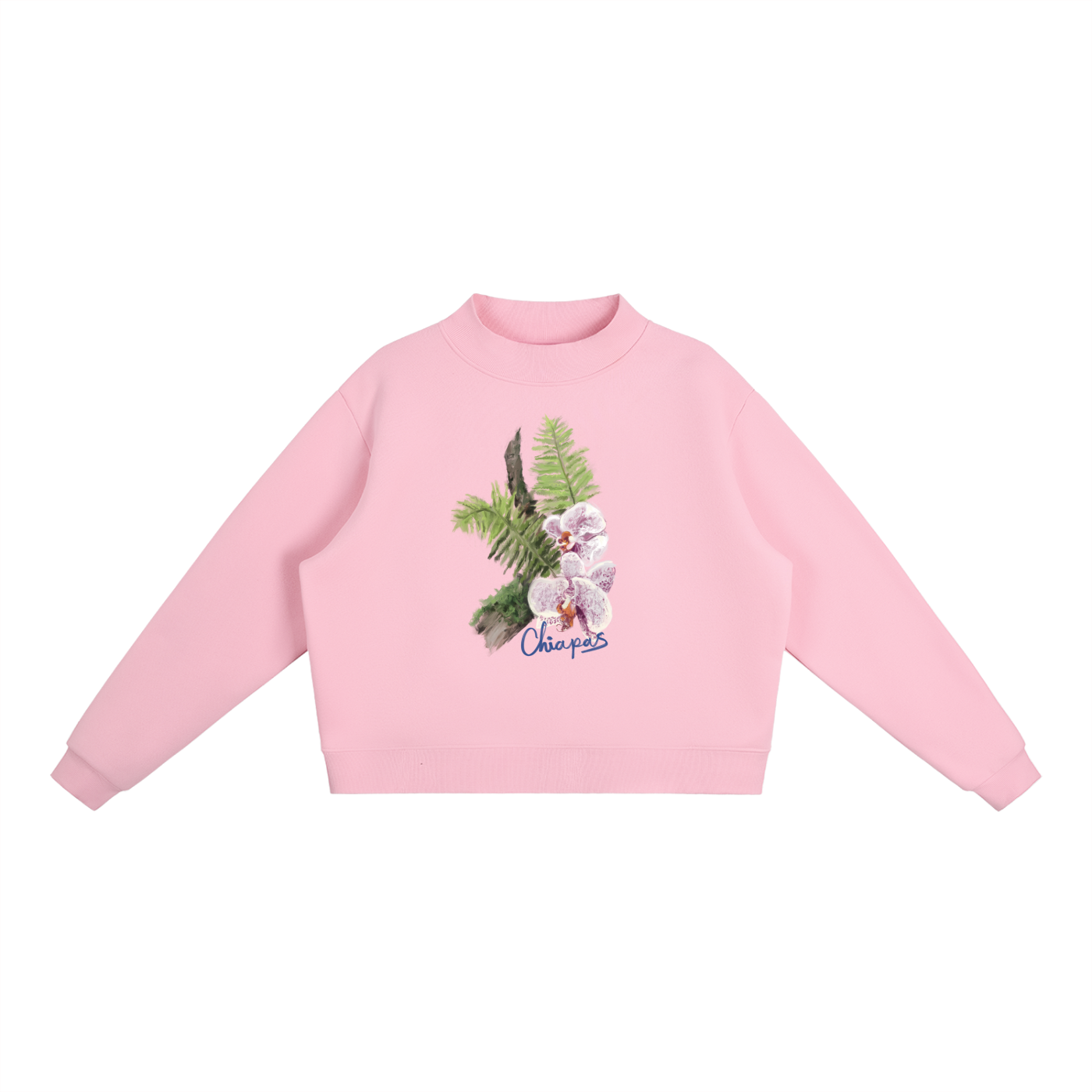 Special Chiapas Edition Essential Fleece Mock-Neck Crew Sweatshirt