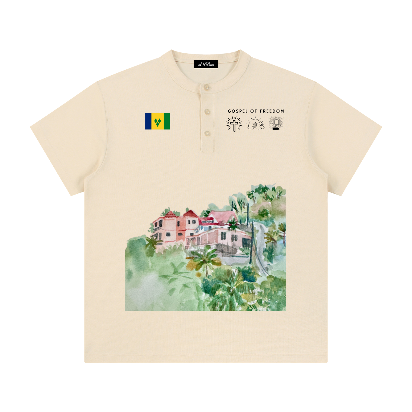Short Sleeve Henley Shirt