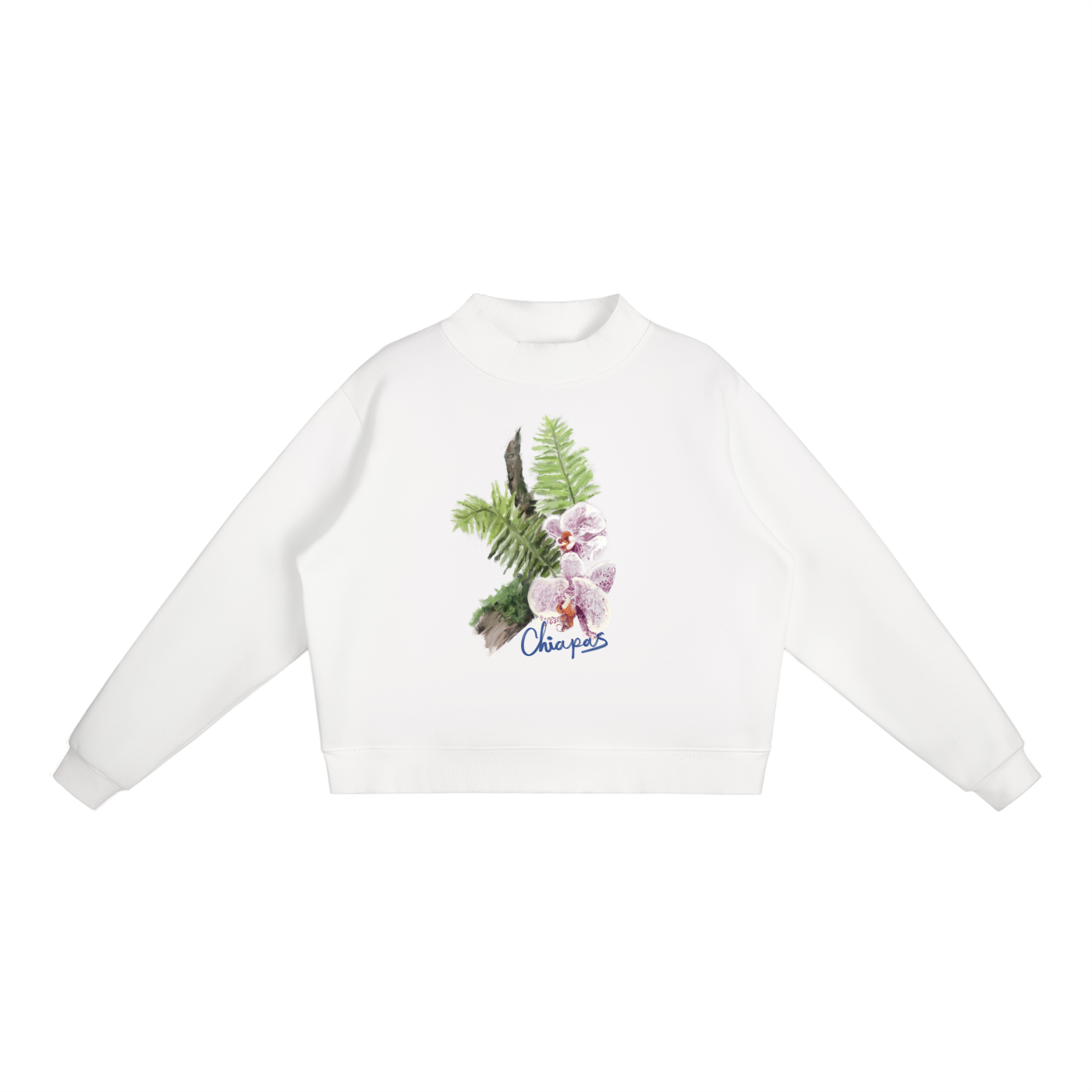 Special Chiapas Edition Essential Fleece Mock-Neck Crew Sweatshirt