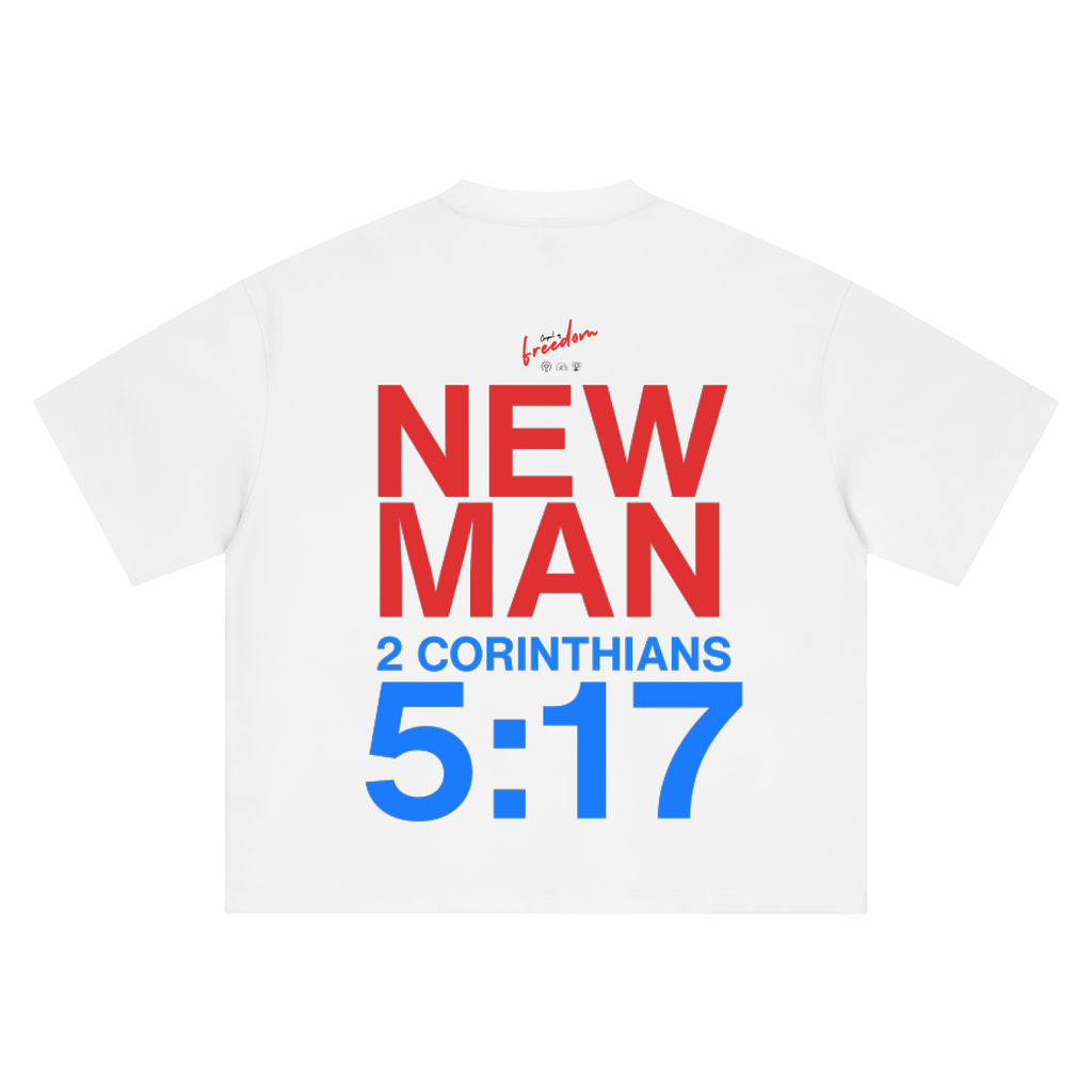 New Man 2 Corinthians 5:17 Boxy Oversized T-Shirt