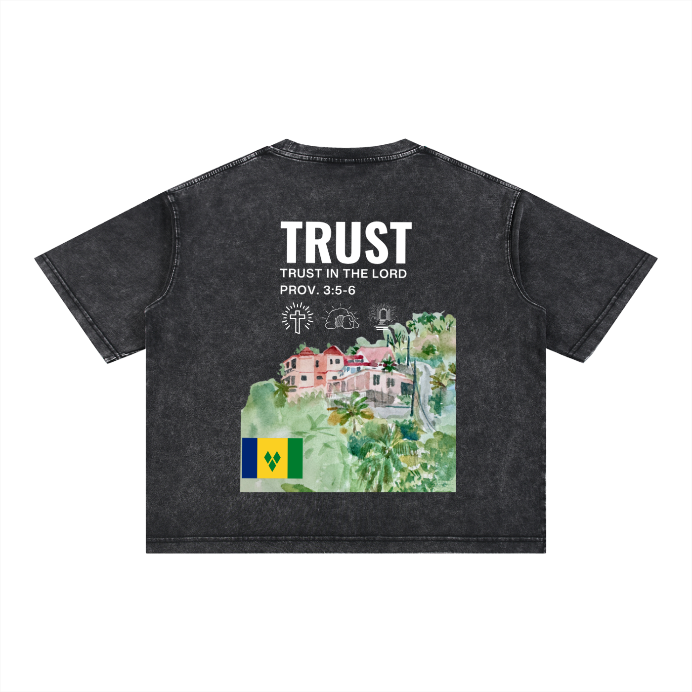 Mineral Wash Boxy Cotton T-Shirt