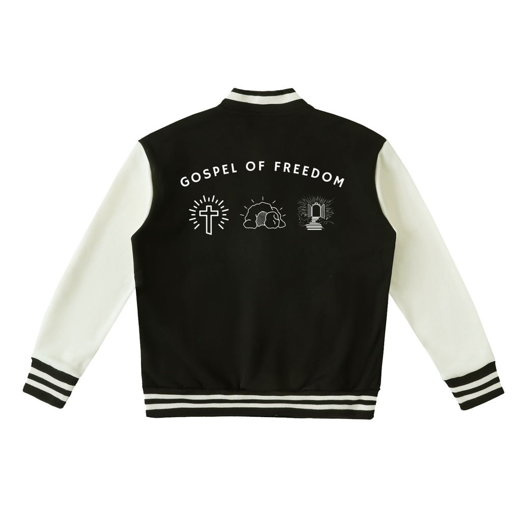 Two-Tone Fleeced Varsity Jacket
