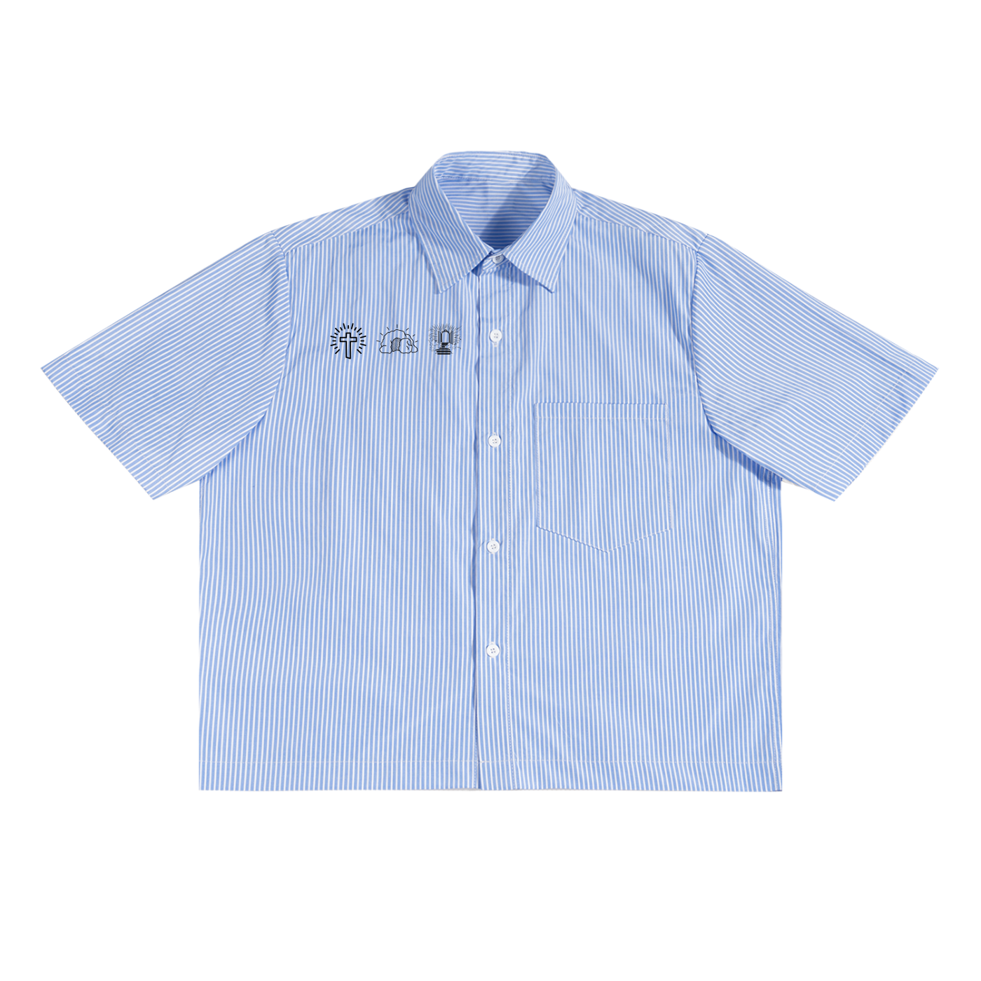 Oversized Vertical Stripe Boxy Shirt