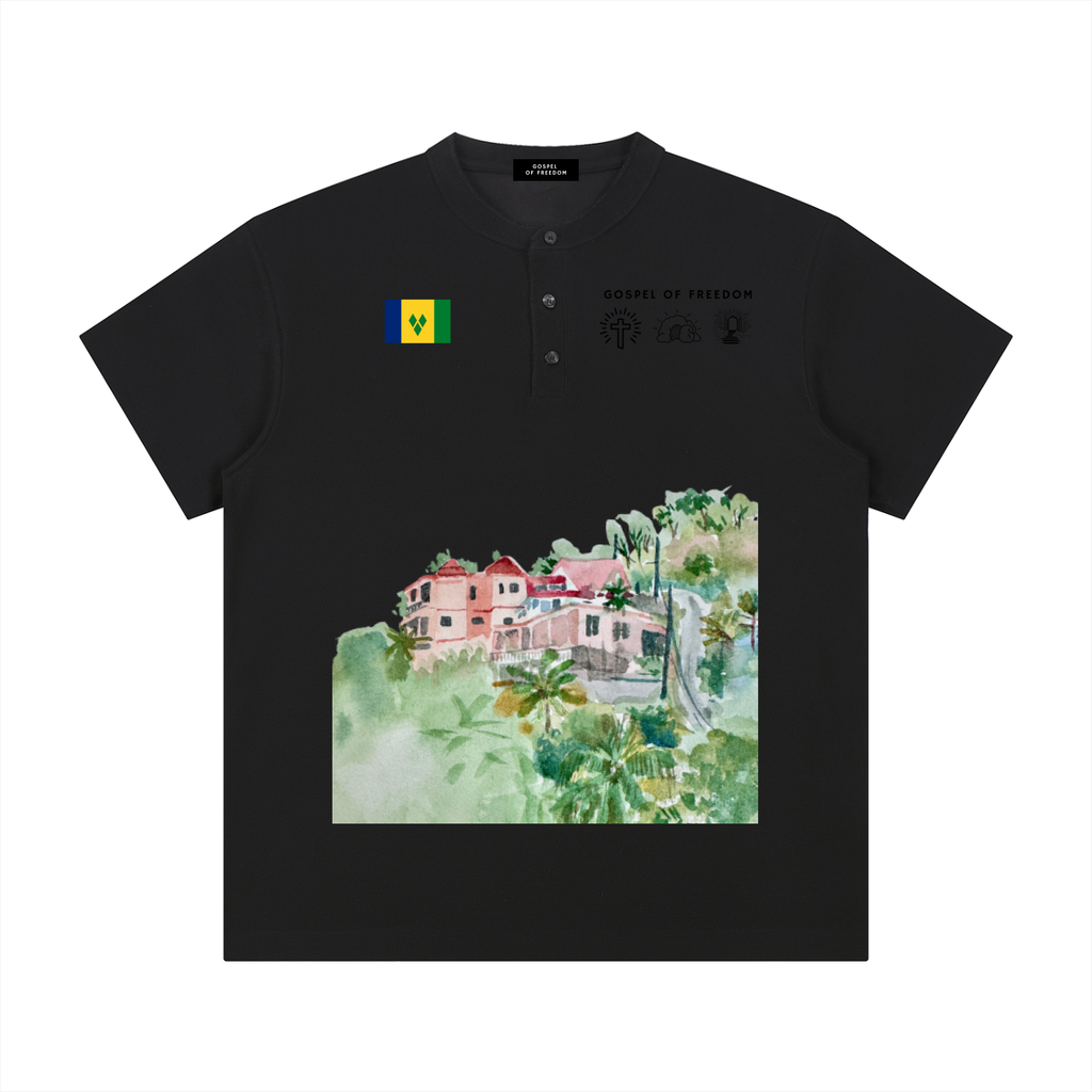 Short Sleeve Henley Shirt
