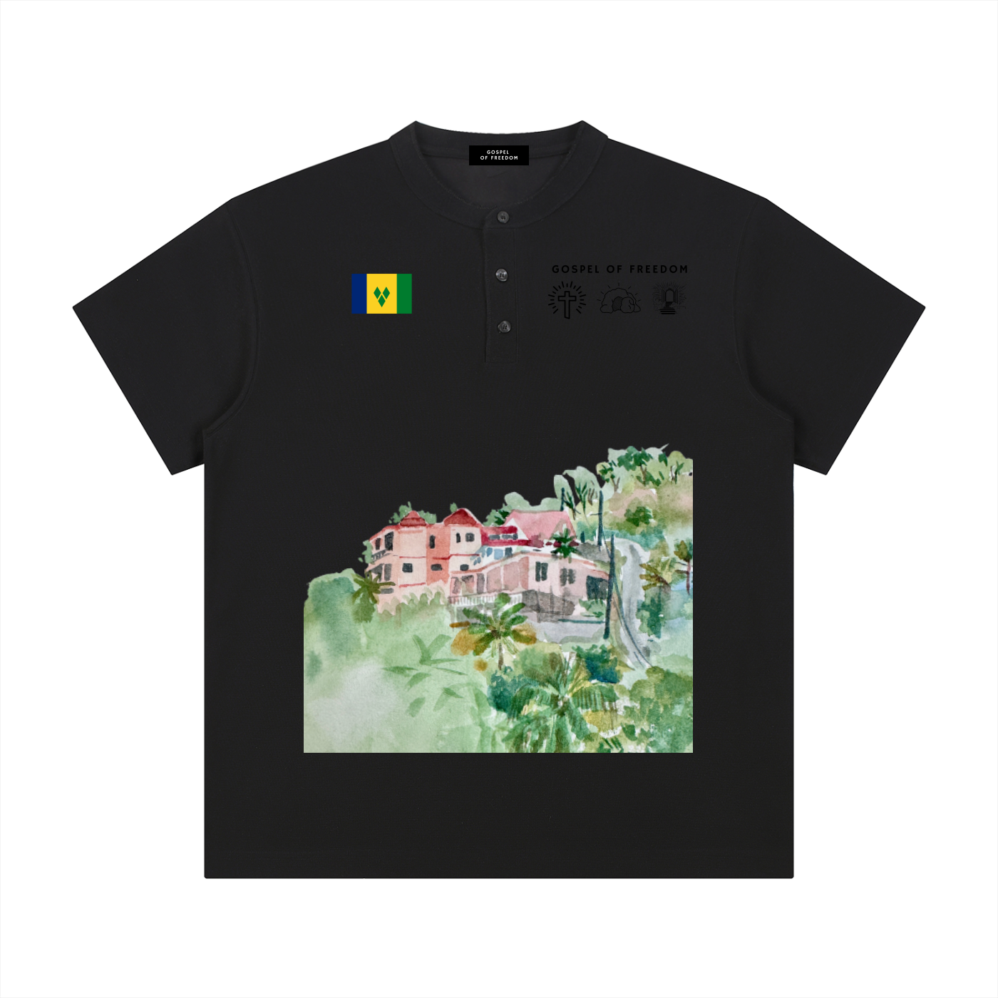 Short Sleeve Henley Shirt