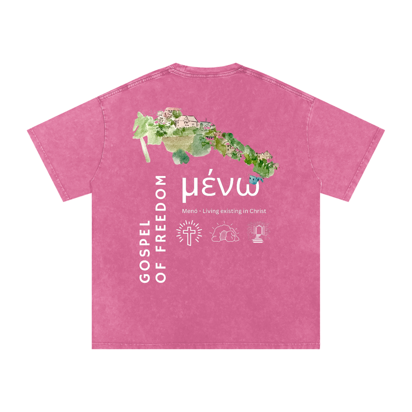 Snow Washed Oversized Cotton T-Shirt