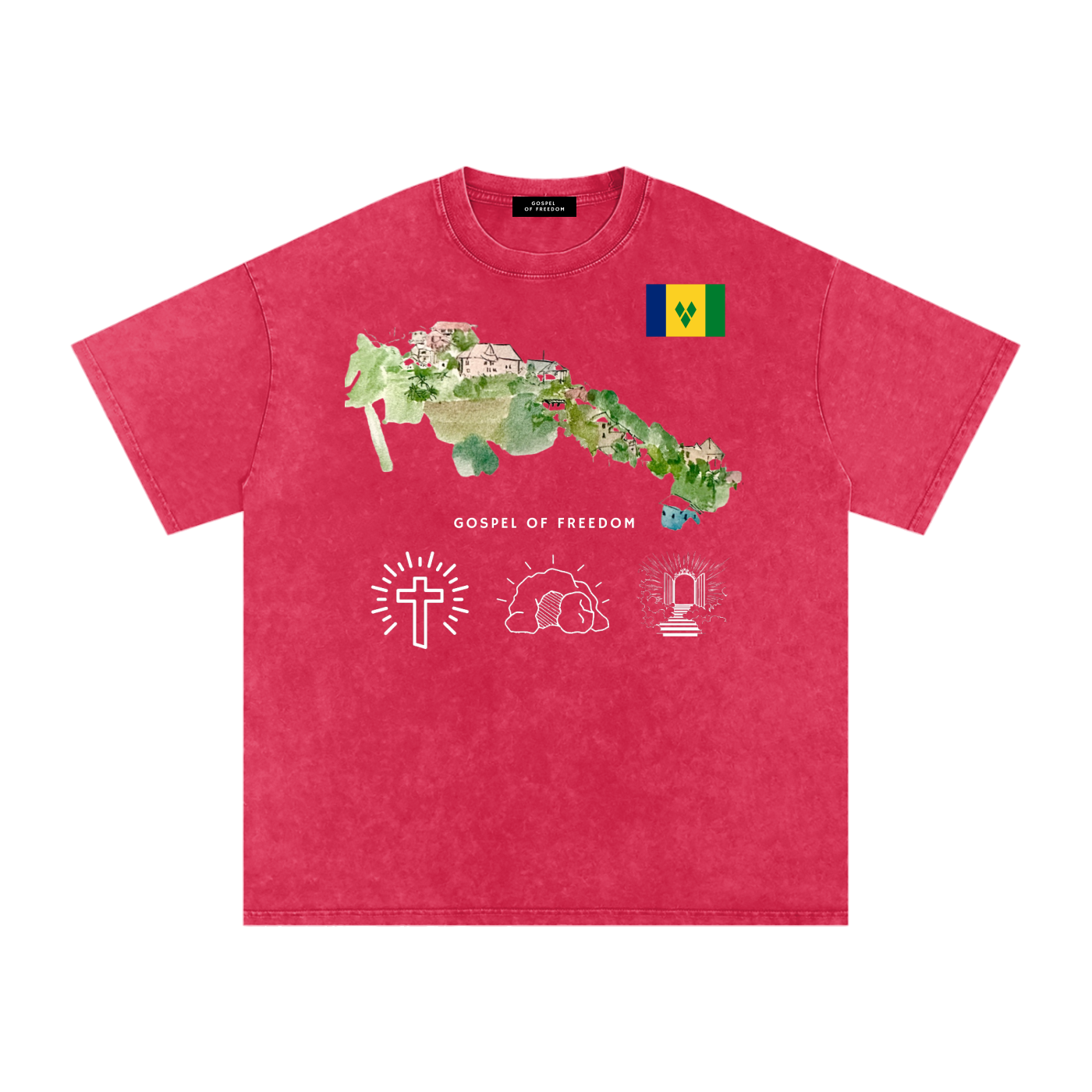 Snow Washed Oversized Cotton T-Shirt