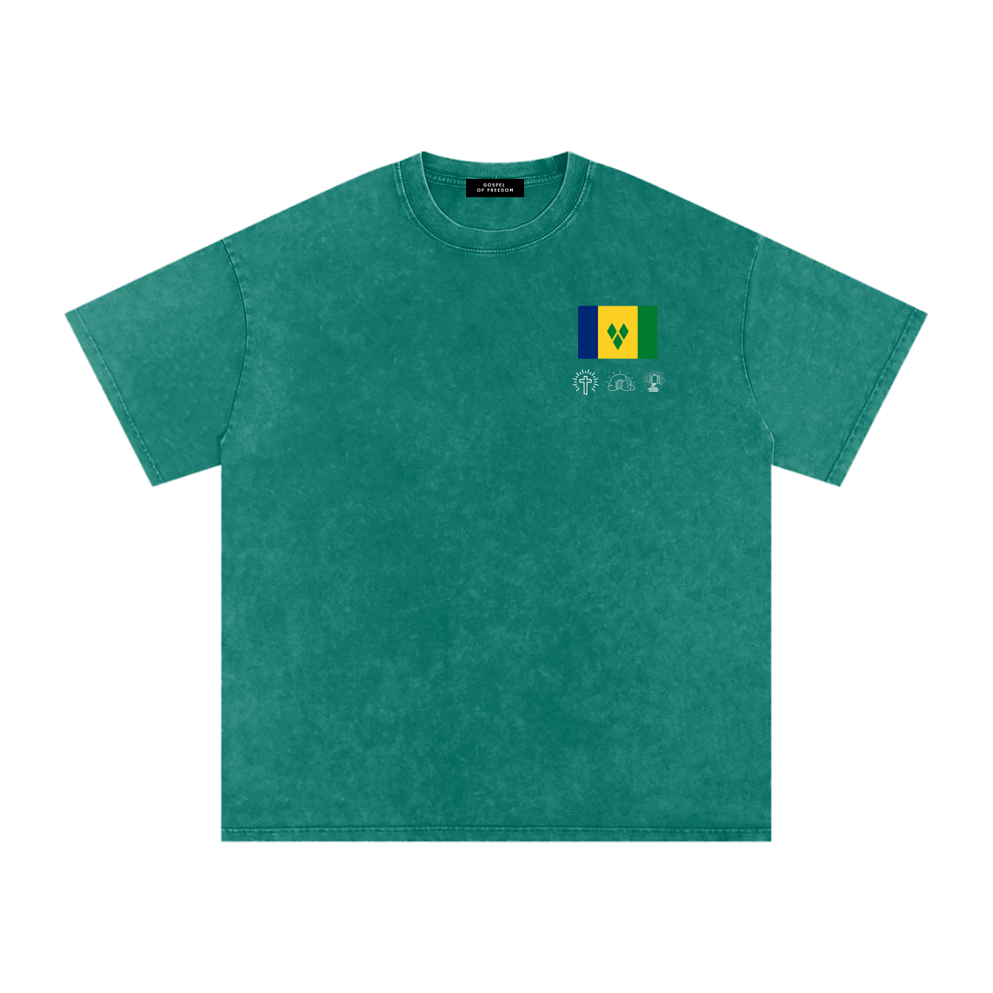Snow Washed Oversized Cotton T-Shirt