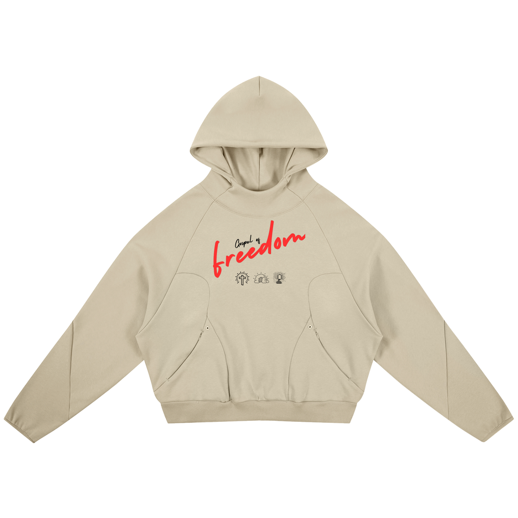 Curved Panel Raglan Hoodie