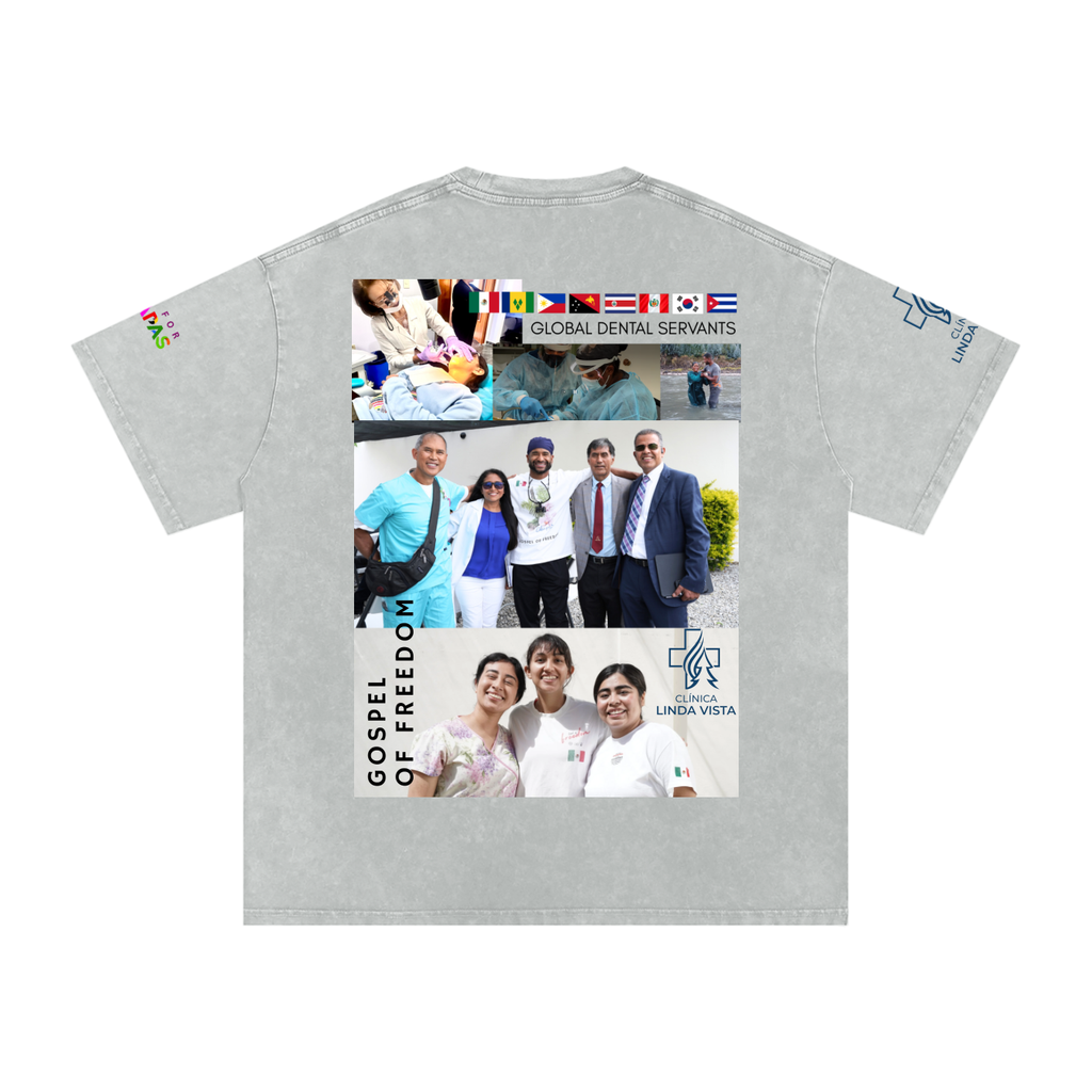 Snow Washed Oversized Cotton T-Shirt