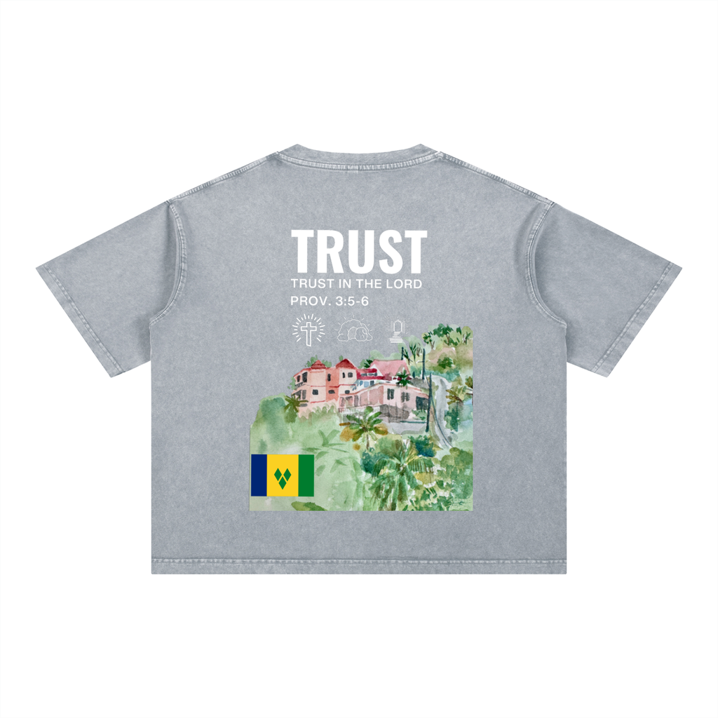 Mineral Wash Boxy Cotton T-Shirt