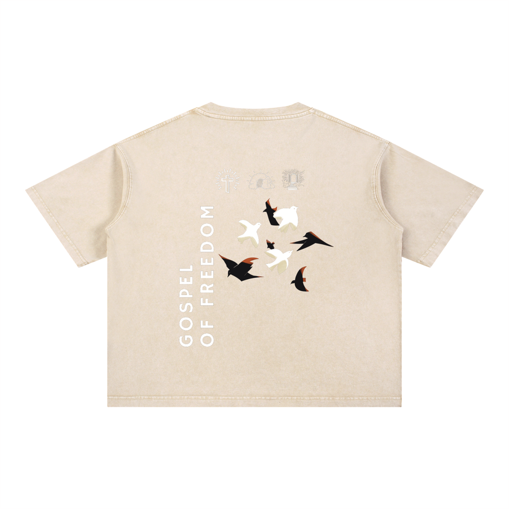 Mineral Wash Boxy Cotton T-Shirt